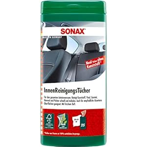 SONAX InnenReinigungsTücher Box (25 Stück) zur schnellen, einfachen und gründlichen Reinigung aller Flächen im…