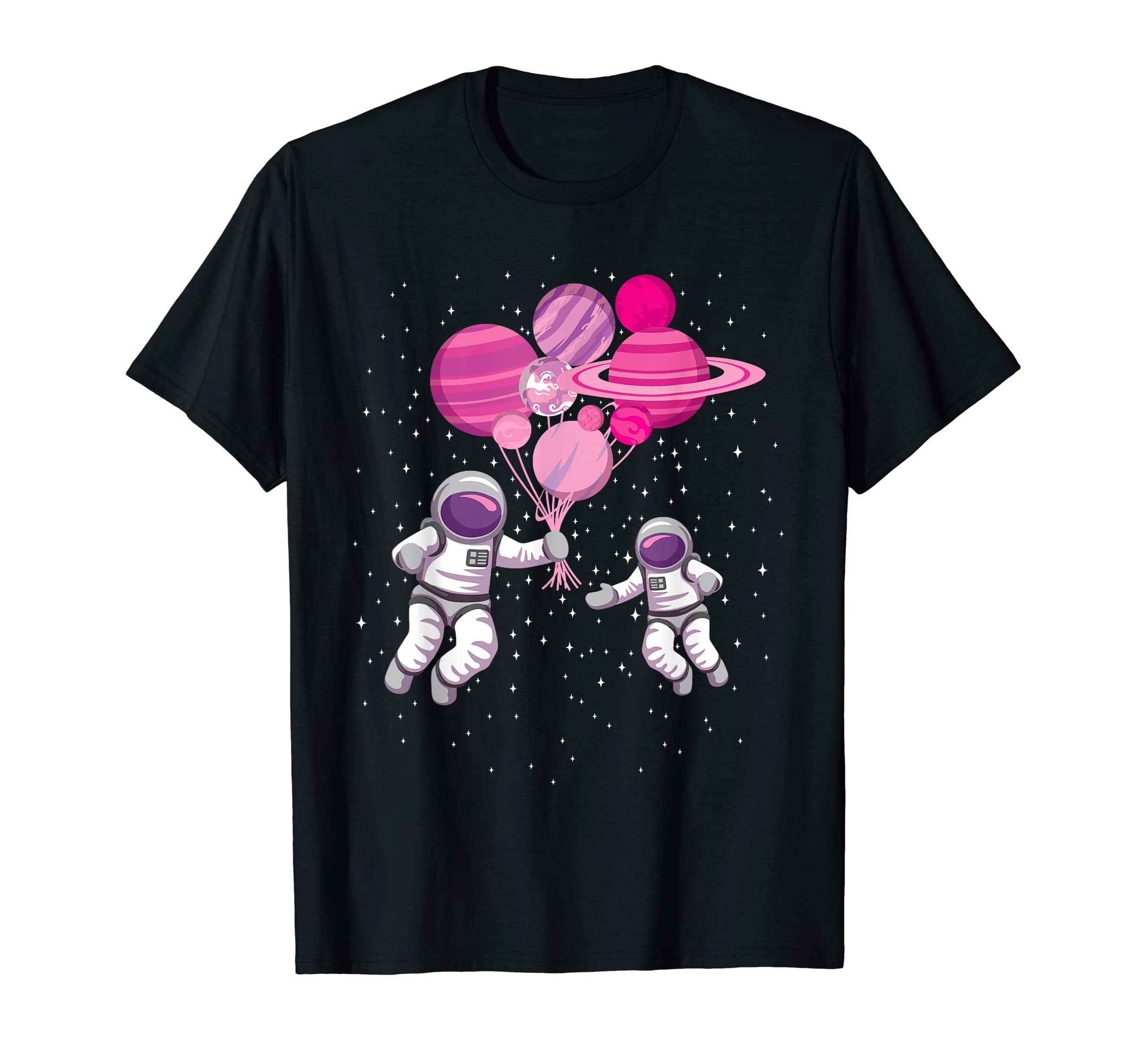 Astronaut Planet Balloon SpaceSpace Exploration Cosmonaut Space-Man Alien Spaceship T-ShirtOEKO-TEX STANDARD 100