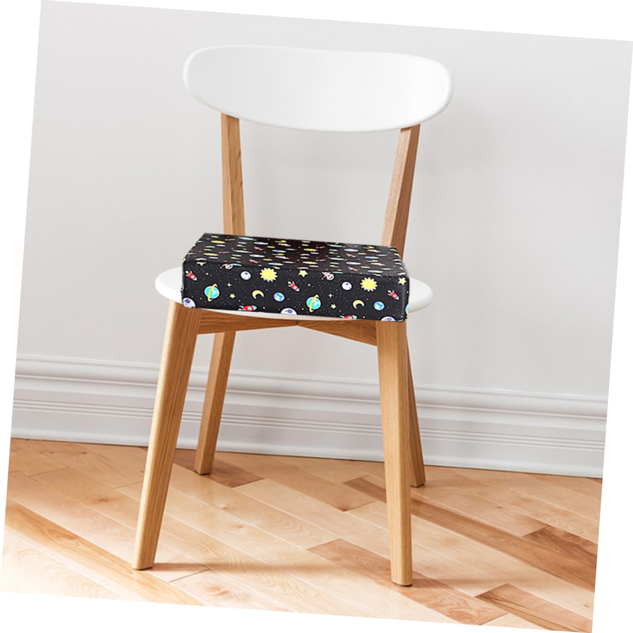 IMIKEYA Cuscino Rialzo per Sedia da Pranzo con Cinghie Sicurezza Portatile e Smontabile per e Ristoranti Stelle