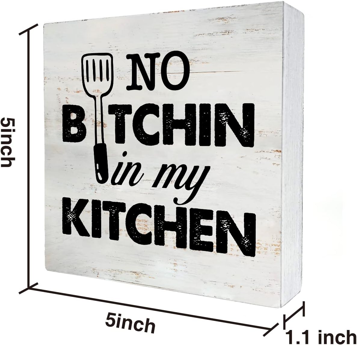 Funny Kitchen Decor Rustic in My Kitchen Wood Box Sign image 2