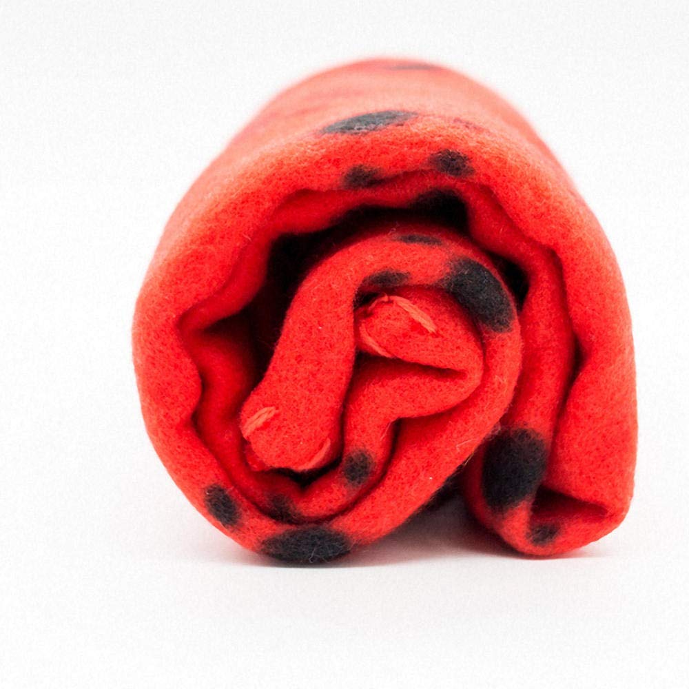 Coperta per Gatti 60X70cm Coperta per Animali Domestici Tappetino Rosso Morbido Caldo Pile Paw Print Design Pet Mat Letto Divano Pet Fodere per Cuscini Asciugamano 5Pz