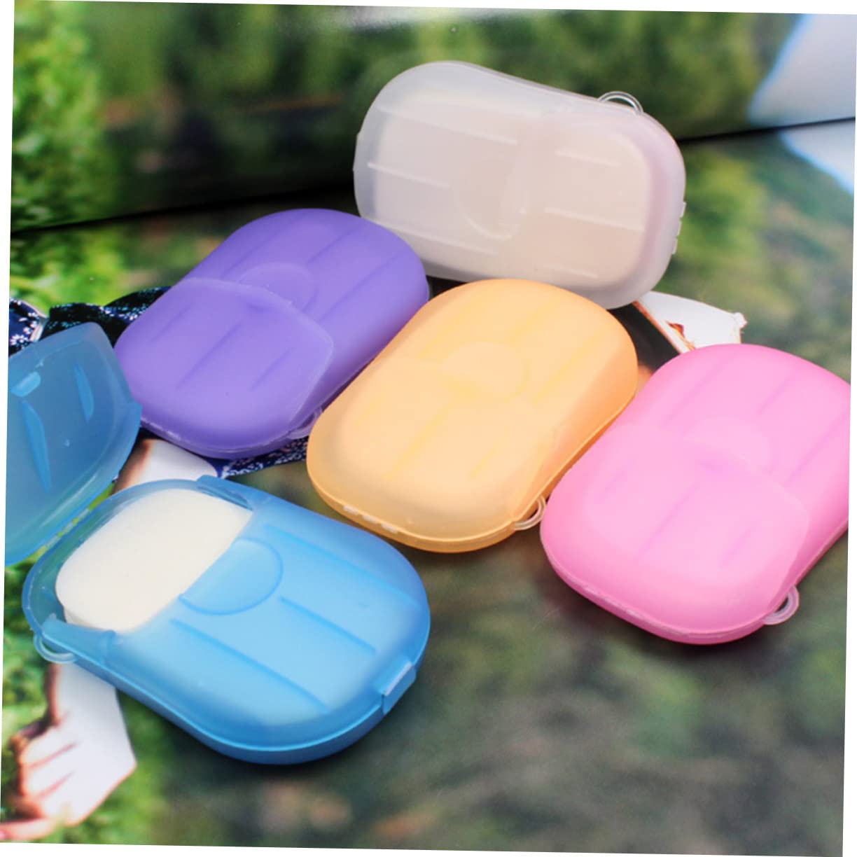 TOYANDONA Pastillas De Jabón Portátiles Confeti Papel para Lavarse Las Manos Accesorios De Viaje Color