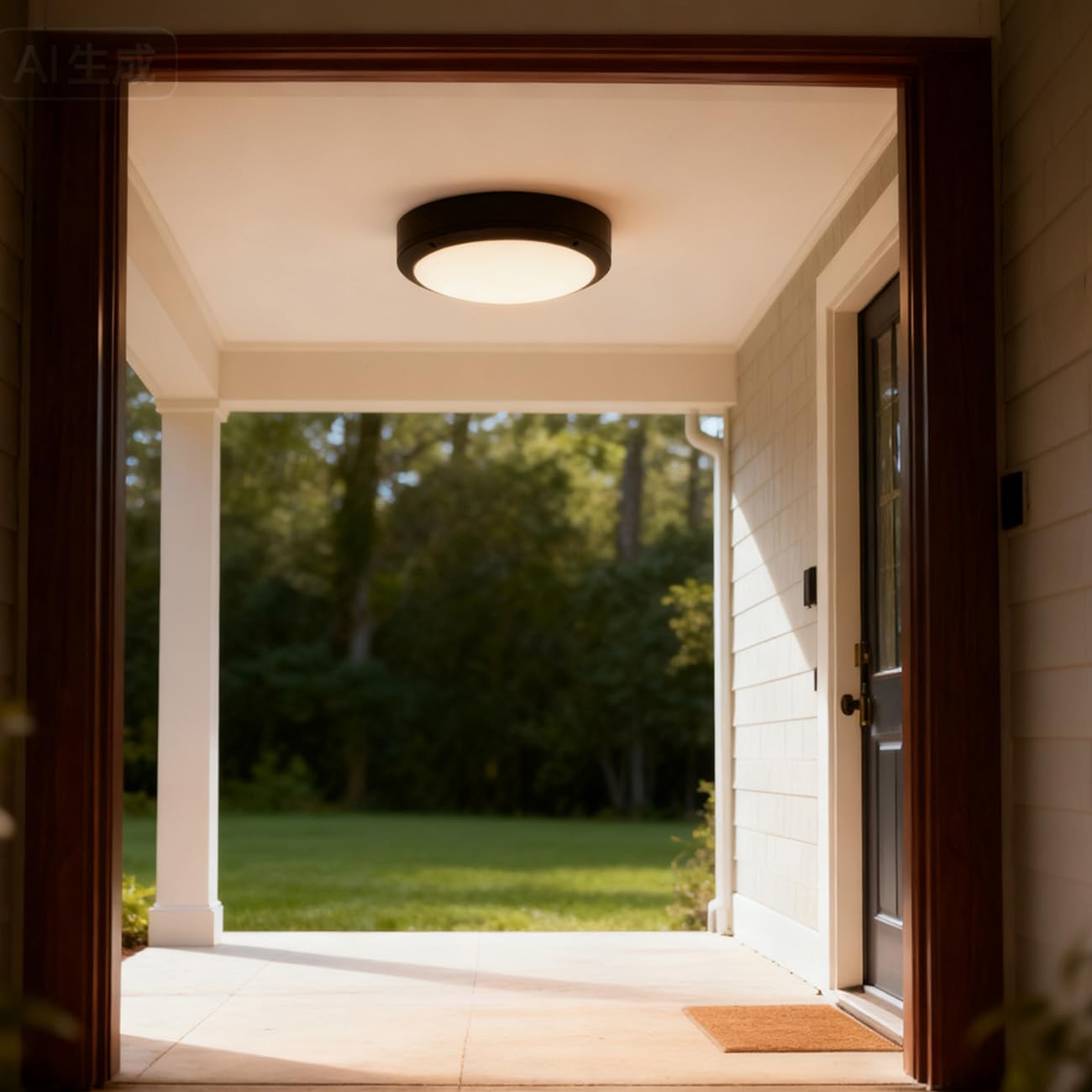 SIGEYI Plafonnier LED rond étanche pour intérieur et extérieur 20 W 3000 K Blanc chaud