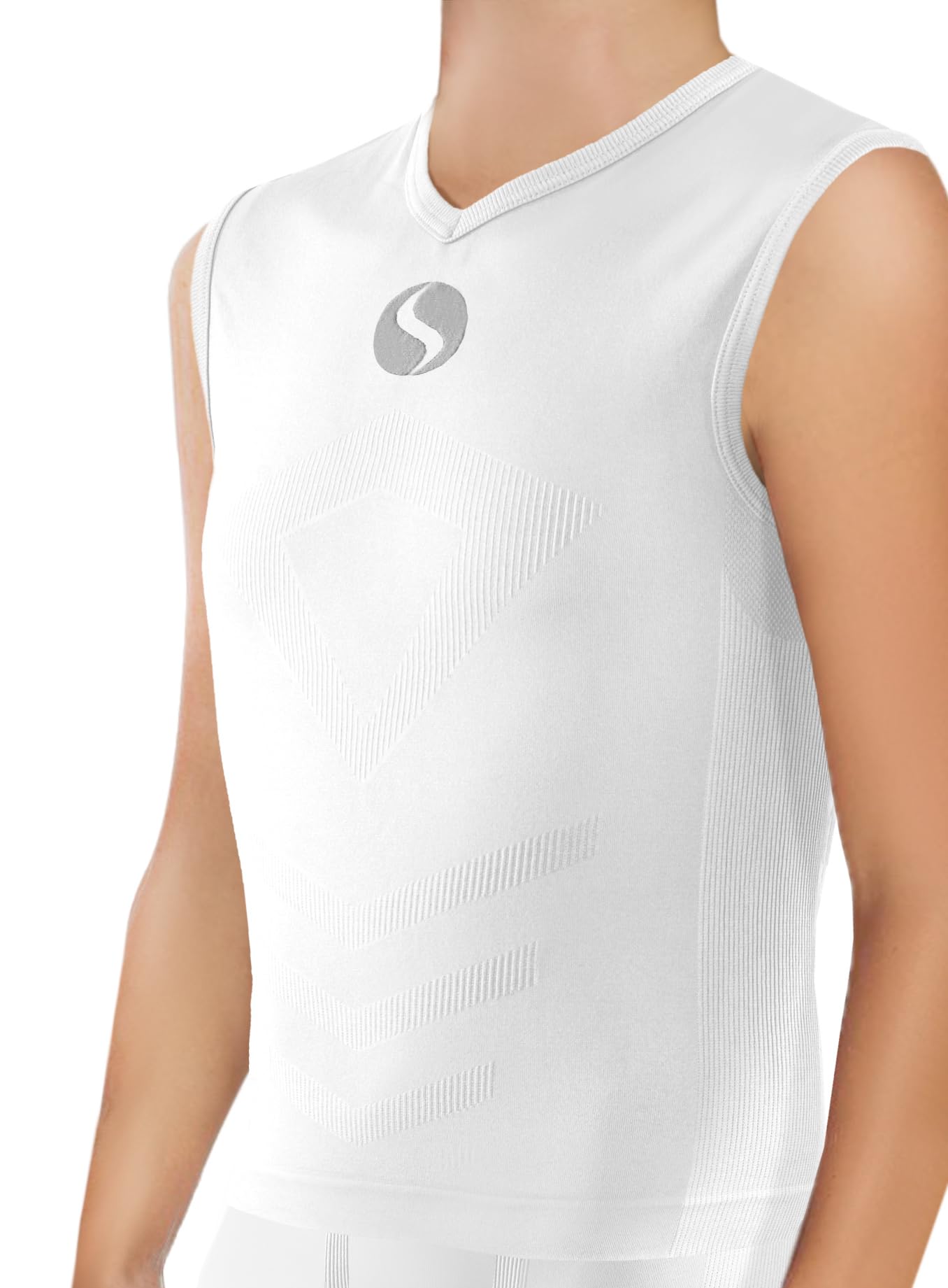 Sesto Senso Camiseta Térmica Sin Mangas para Niño Camiseta Deportiva con Cuello En V Camiseta Interior Sin Mangas