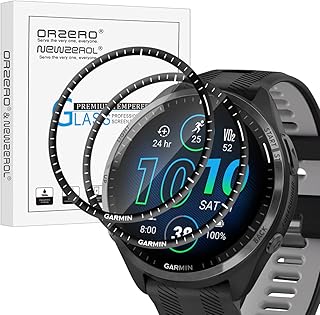 Orzero (2 Pack) Compatible for Garmin Forerunner 965 Screen Protector, Ultra Thin High Definition Clear Film Full Coverage Anti-Scratch Bubble-Free (Lifetime Replacement)
