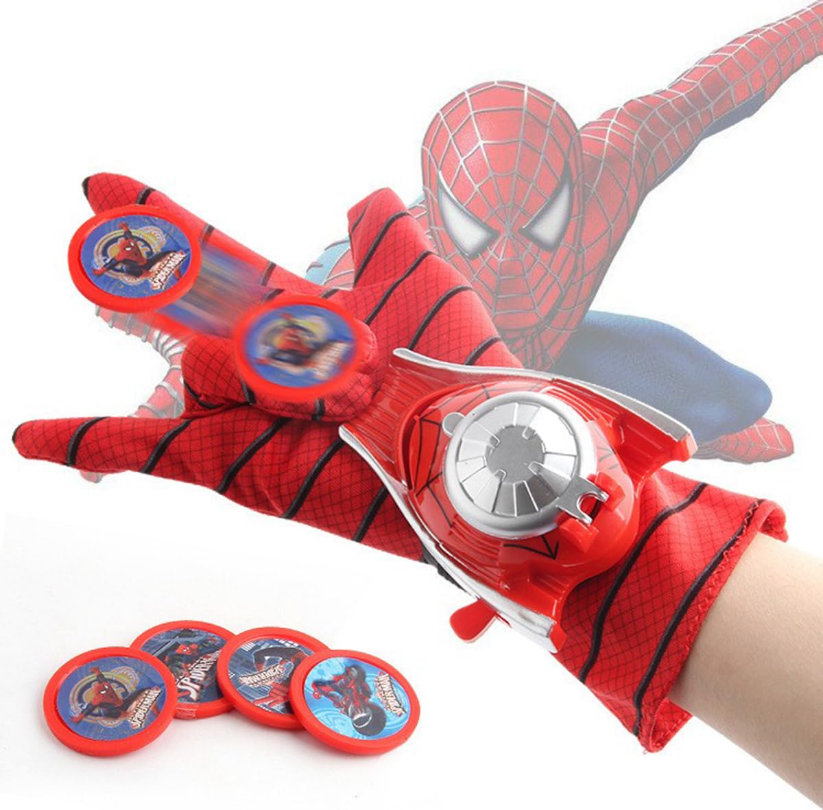 U-HOOME Marvels Avengers Cosplay Accessories Spiderman Spider Silk Launcher Glove Hero Prop Toys for Kids Gifts