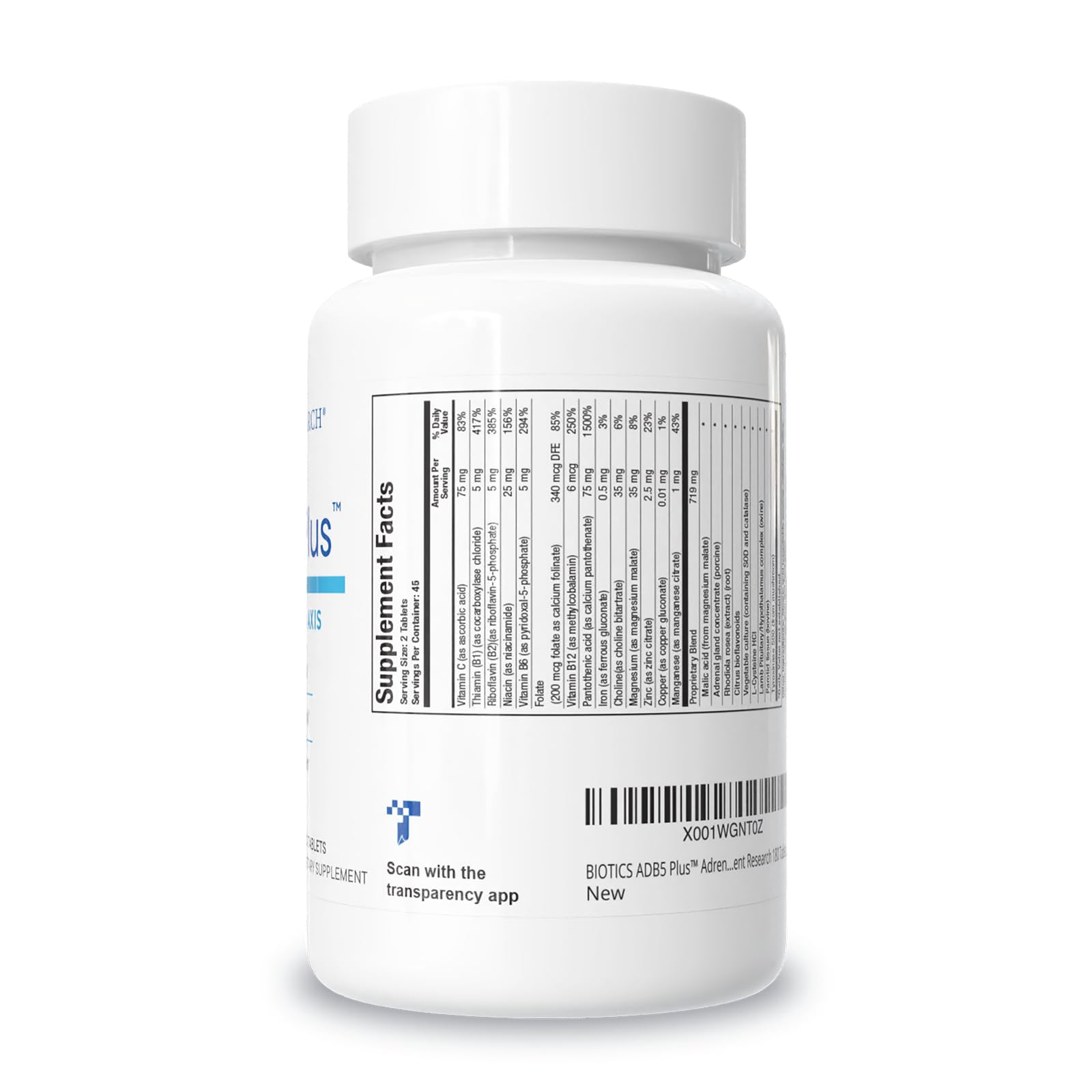 BIOTICS RESEARCH ADB5-Plus Supplement Support Healthy Adrenal Gland 180Tabs — Amazon image 2