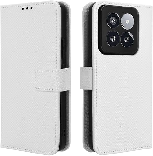 Miniatura 8 de Elubugod Funda de piel sintética compatible con ZTE Blade A53 Pro, funda de piel sintética compatible con ZTE Blade A53 Pro, color blanco