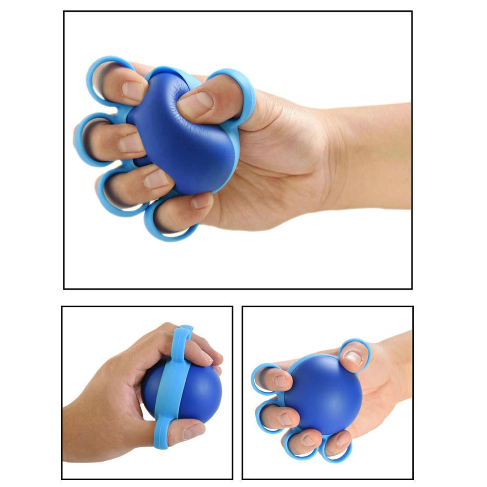 YJZQ 2PCS Balle Réeducation Main et Poignée PU Ballon d'exercice pour les mains Balle Doigt Exercice Musculaire 2 niveaux de résistance Dia-7CM pour 10lb / 25lb