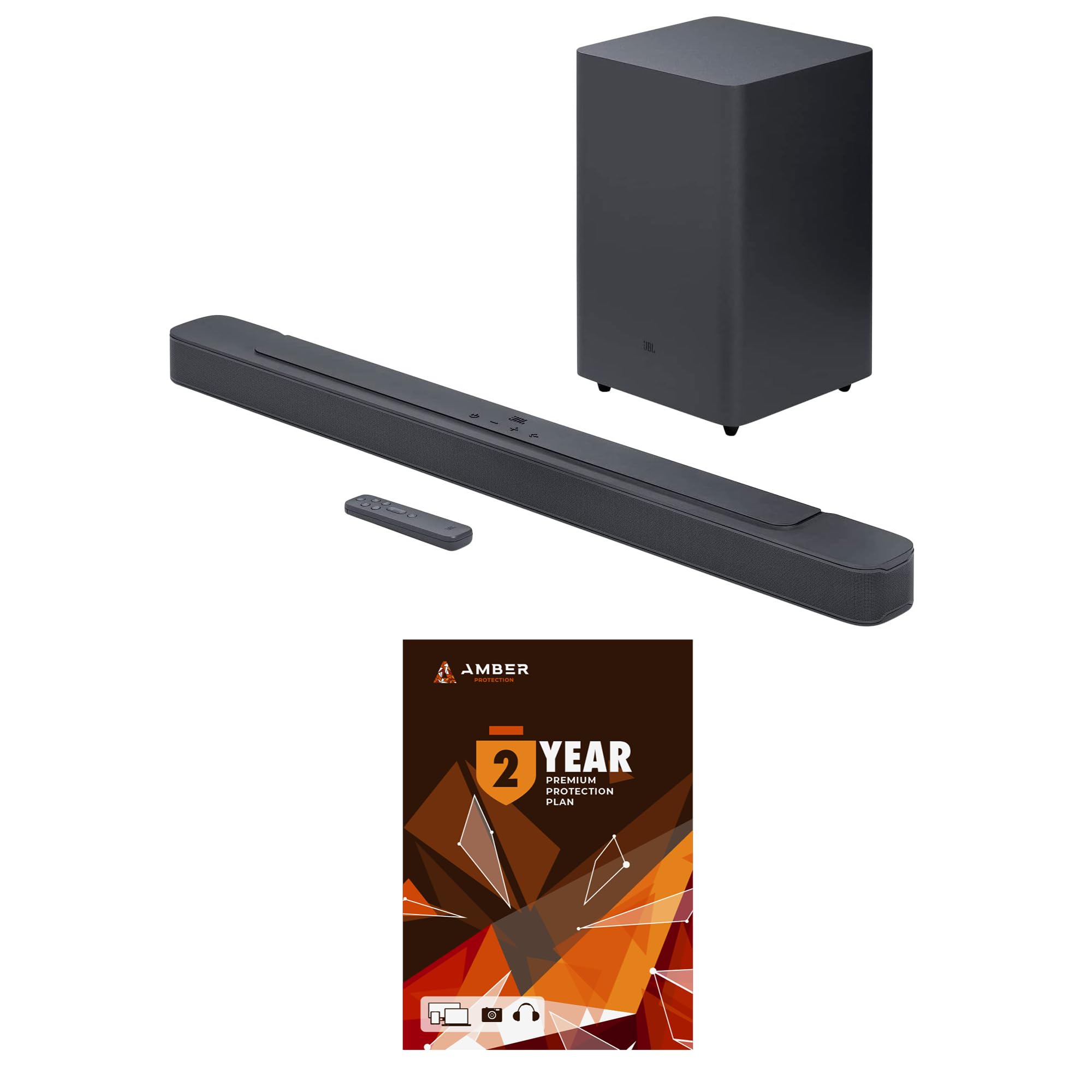 JBLBAR-2-1-DEEP-BASS-MK2 2.1ch Soundbar and Subwoofer with Dolby Digital and 2 Year Amber Protection Plan (2022)