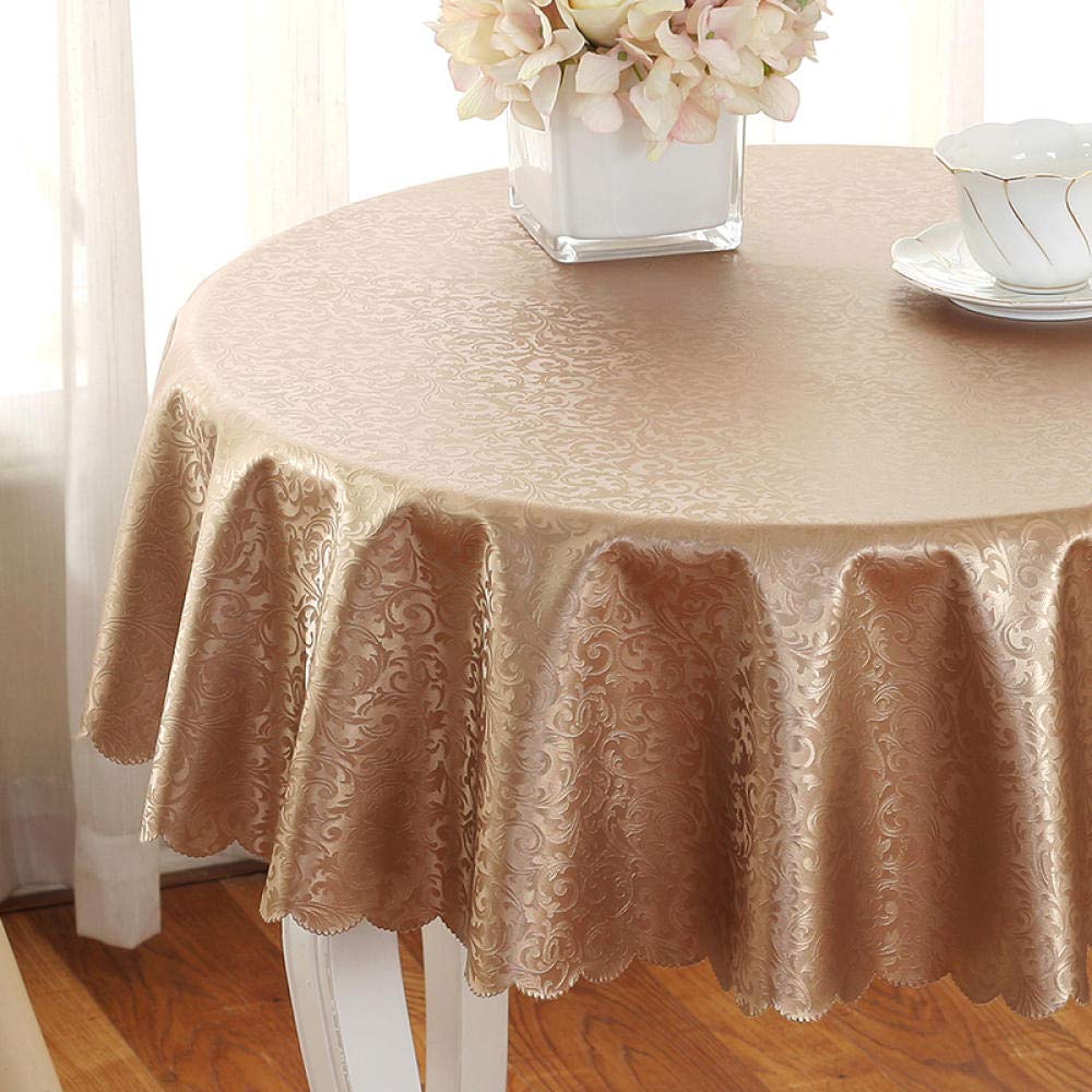 Mantel para Mesa Patrón de Cocina Salón Rectangular Anti Escaldaduras Impermeable Lavable Diseño de Comedor Un Color de 260cm de Diámetro Redondo.