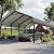 12x20 FT Heavy Duty Metal Carport, All-Weather Outdoor Vehicle Shelter with Steel Roof & Reinforced Frame, Permanent Car Canopy for Trucks, SUVs, Boats & Garden Storage, Gray