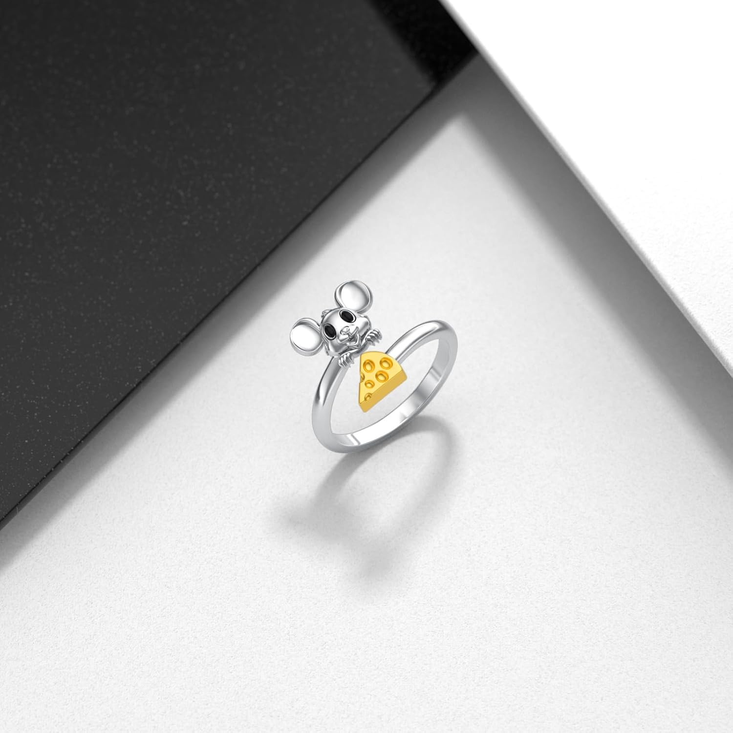 Animal Ring 925 Sterling Silver Dragon/Cat/Snake/Mouse/Paw Print/Chameleon/Manta Ray Adjustable Ring Cute Animal Jewelry for Women