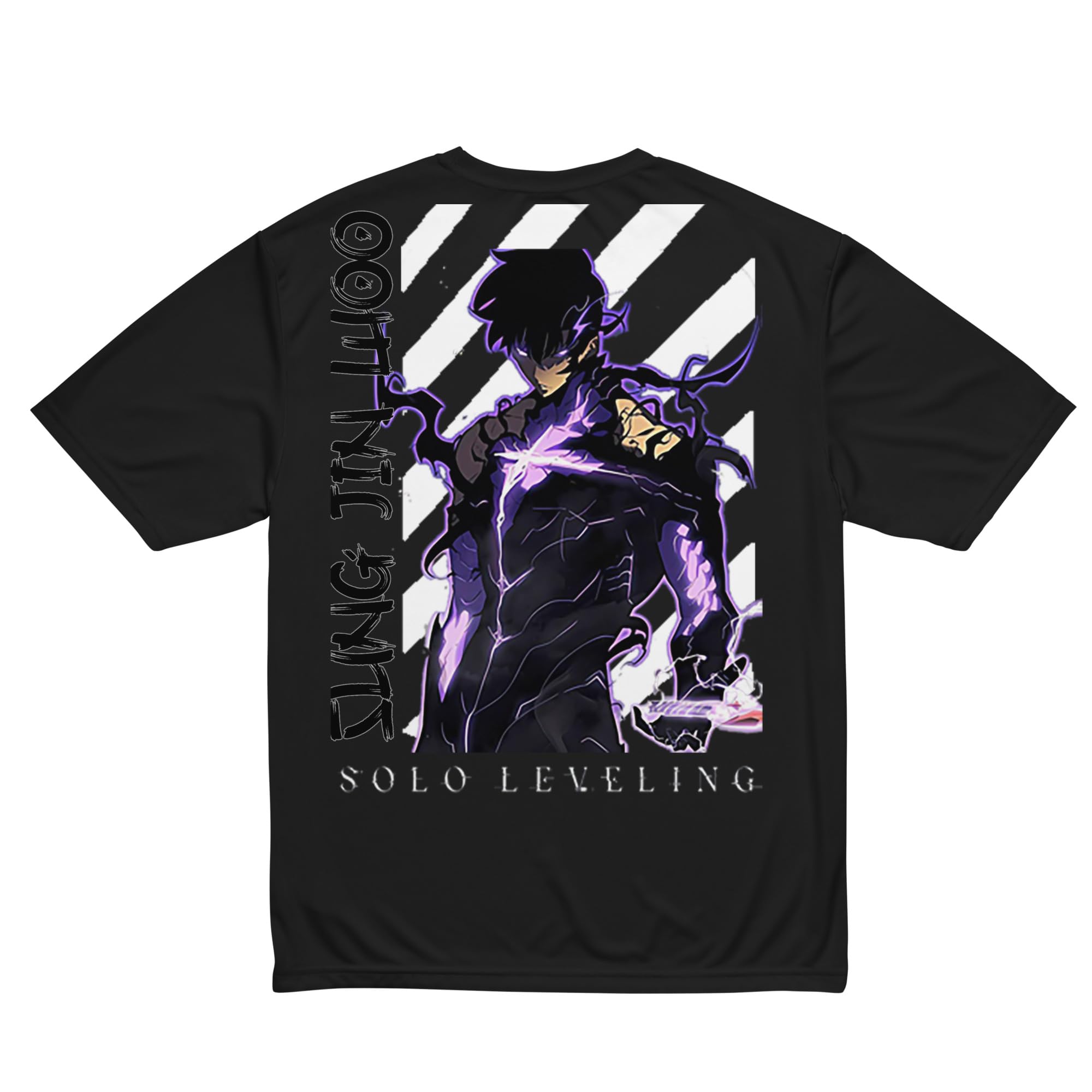 poppshop Anime Half Sleeve Tshirt for Man Sung Jin Woo Solo Leveling
