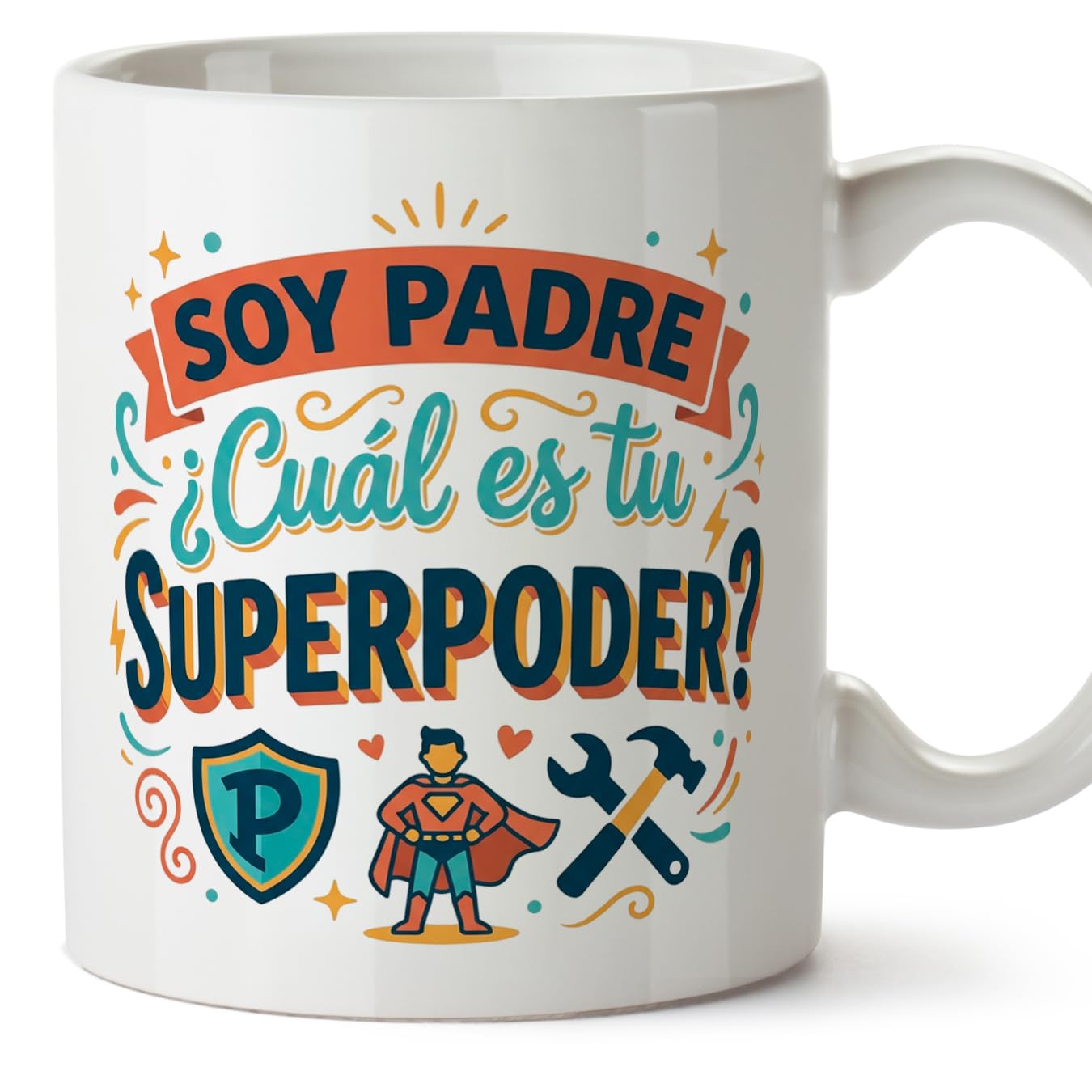 MUGFFINS Taza mamá con frase Para la mejor mamá del mundo en Español | regalo madre | 330 Ml 11 oz | Idea original para regalar | progenitores v3 — view 68
