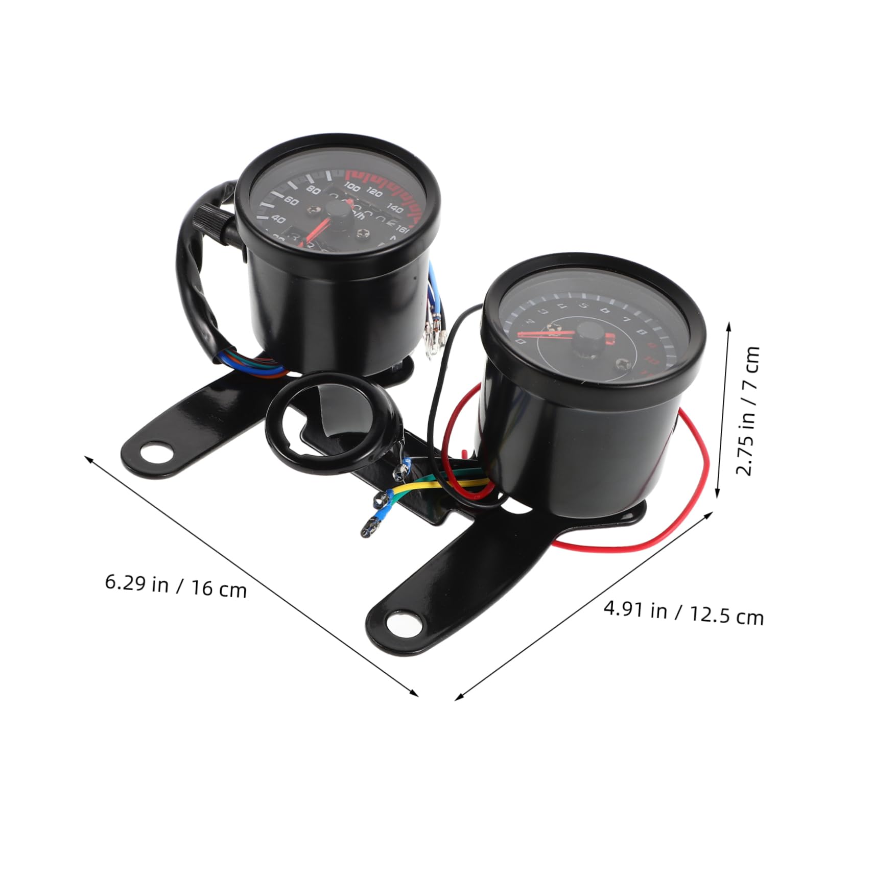 Mobestech 1set Motorcycle Speedometer with Mounting Bracket Digital for ATV Weatherproof Build Dual for Mileage Tracking Replacement Parts