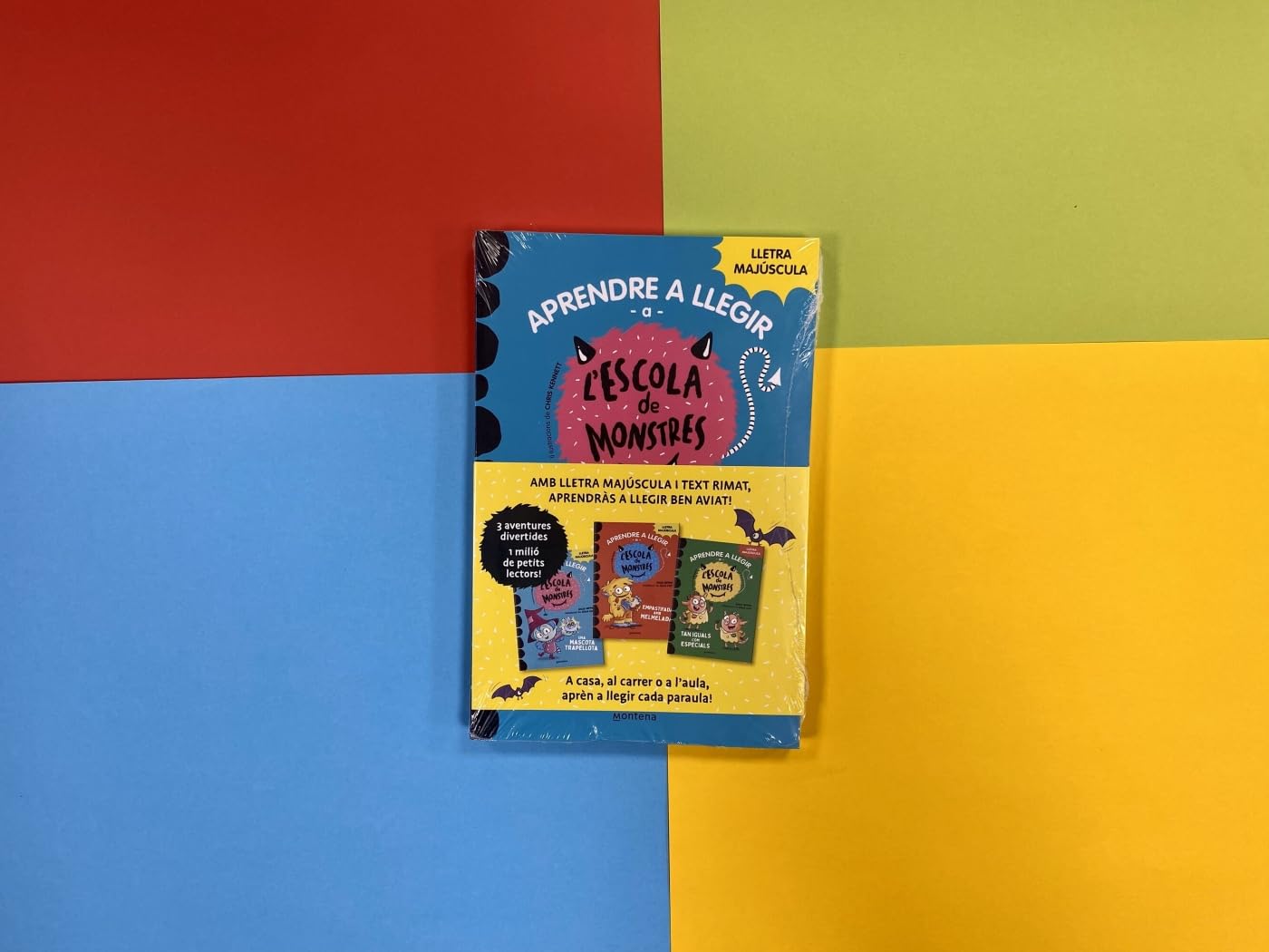 Aprendre a llegir a l'Escola de Monstres - Pack amb els llibres 1, 2 i 3: Amb lletra MAJÚSCULA (llibres per a nens a partir de 5 anys)