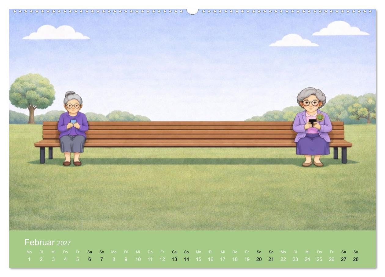 Ich bin noch nicht fertig - Oma Edition (Wandkalender 2027 DIN A2 quer), CALVENDO Monatskalender: Eine liebenswerte und moderne Oma meistert den Alltag. (CALVENDO Spass)