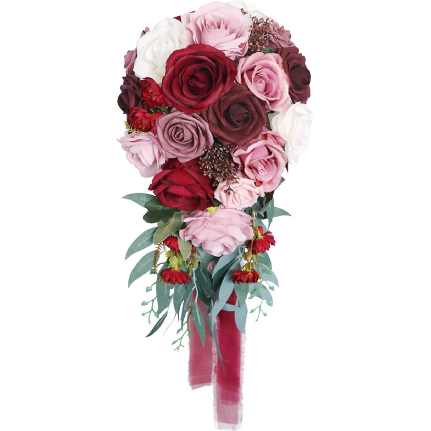 造花、薔薇、ユーカリ、等々ウェディング フォト背景