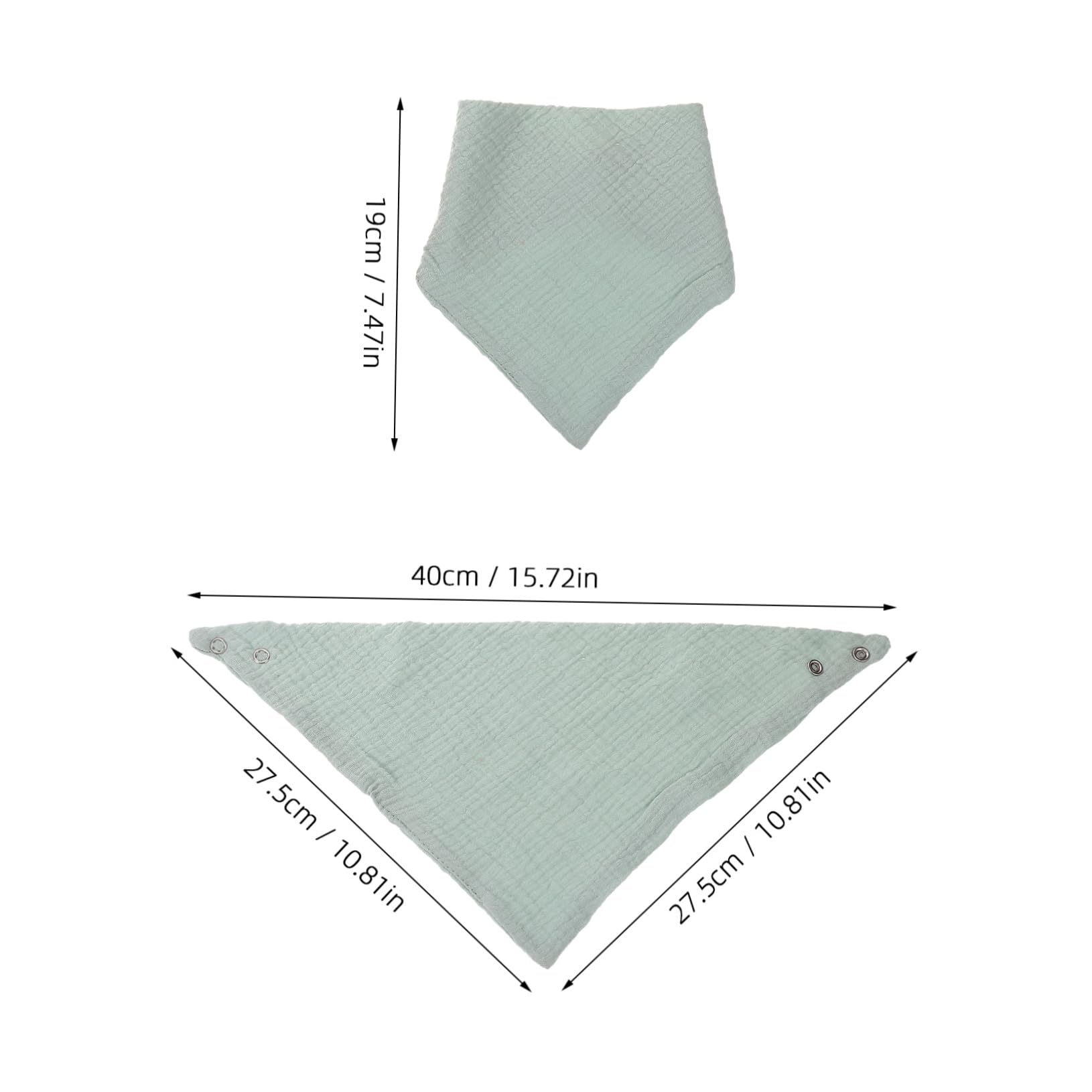 BESPORTBLE Bavaglino Triangolare in Cotone a Doppio Strato 10 Pezzi | Garza Morbida, Assorbente e Riutilizzabile, Facile da Pulire, per Bambini e Ragazzi/ragazze