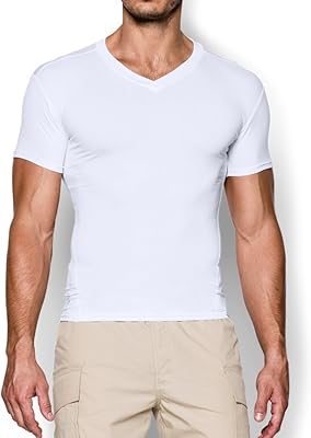 Under Armour Mens Heatgear Tactical V-neck Compression Short-sleeve T-shirt