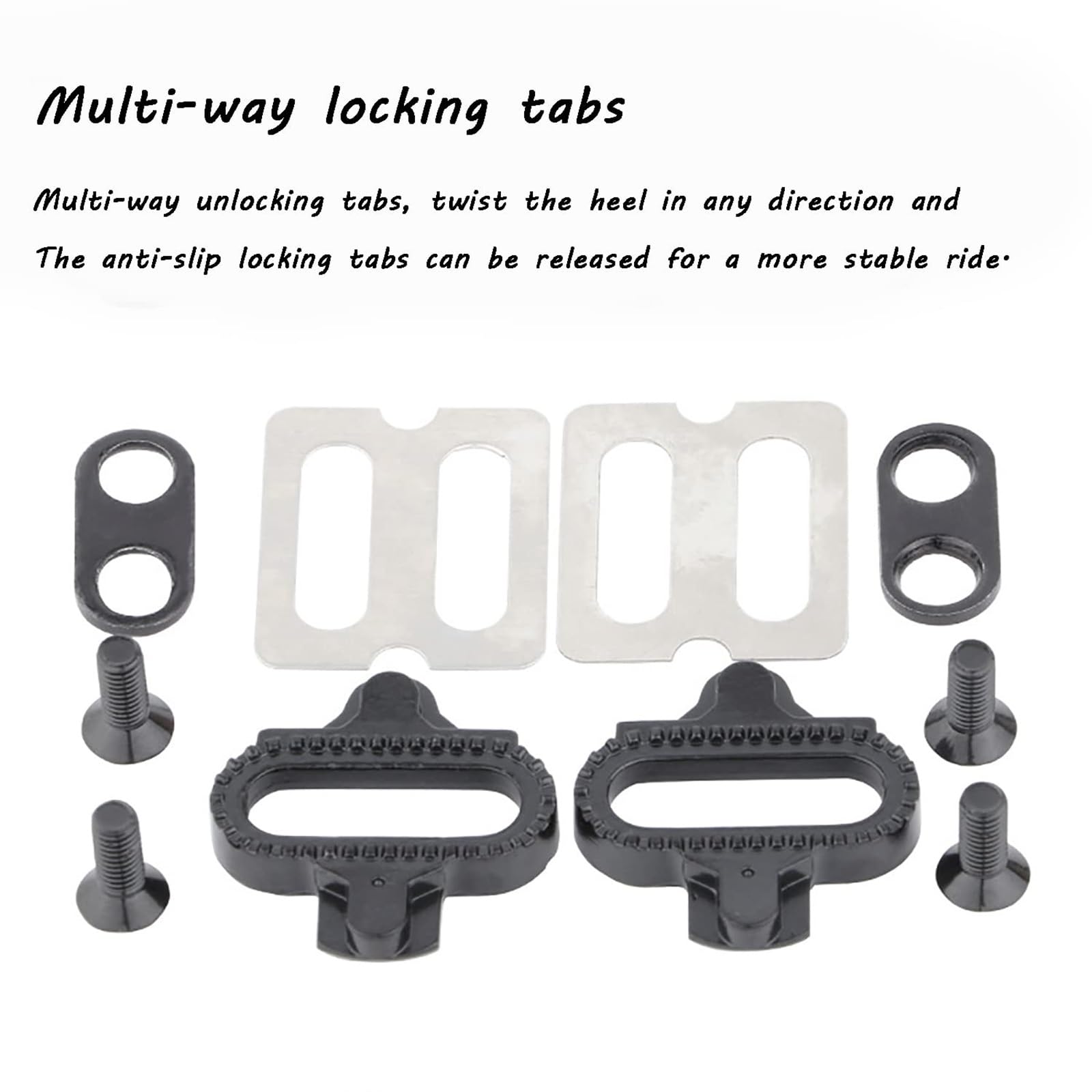 Pedales de Bicicleta de montaña, Plataforma Dual multiplataforma, compatibles con calas SPD, rodamientos, Ligeros, de Aluminio, con calas para Carretera.(Red)
