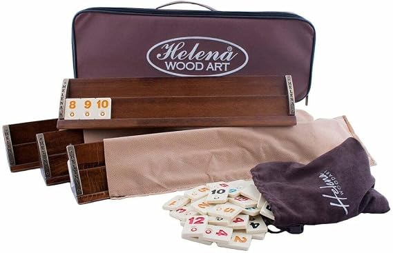 Large VIP Rummy Set Solid Wood 16.5 Inch
