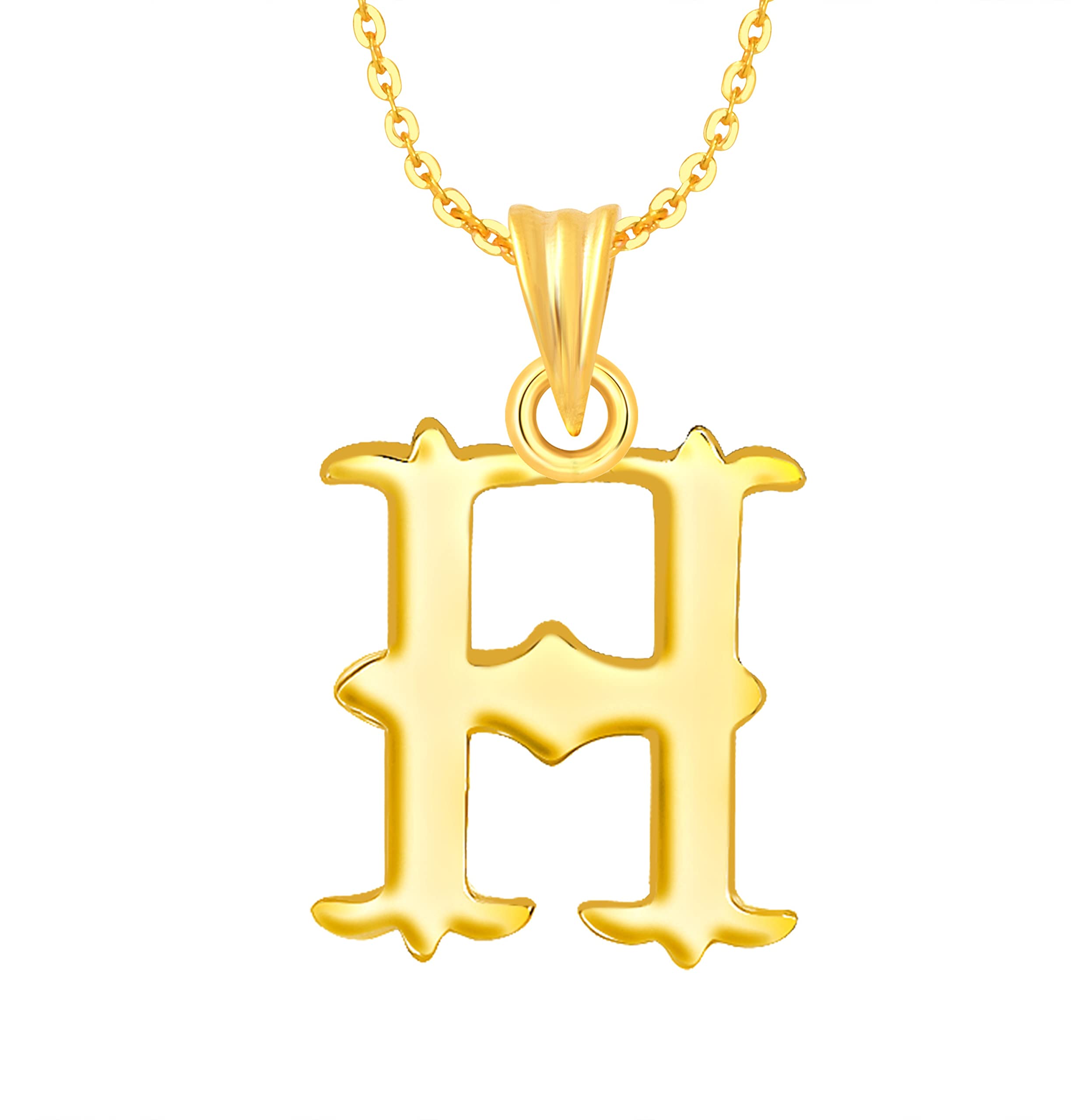 S k jewelsLove collection Alphabet H Brass locket for girls lovely Gold Plated Pendant
