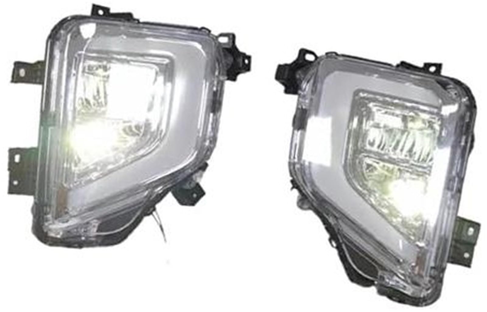 Dla Mitsubishi, dla Triton L200 2019-2021 LED DRL Światła do jazdy dziennej Osłona lampy przeciwmgielnej z żółtą lampką kierunkowskazu Światło kierunkowskazu