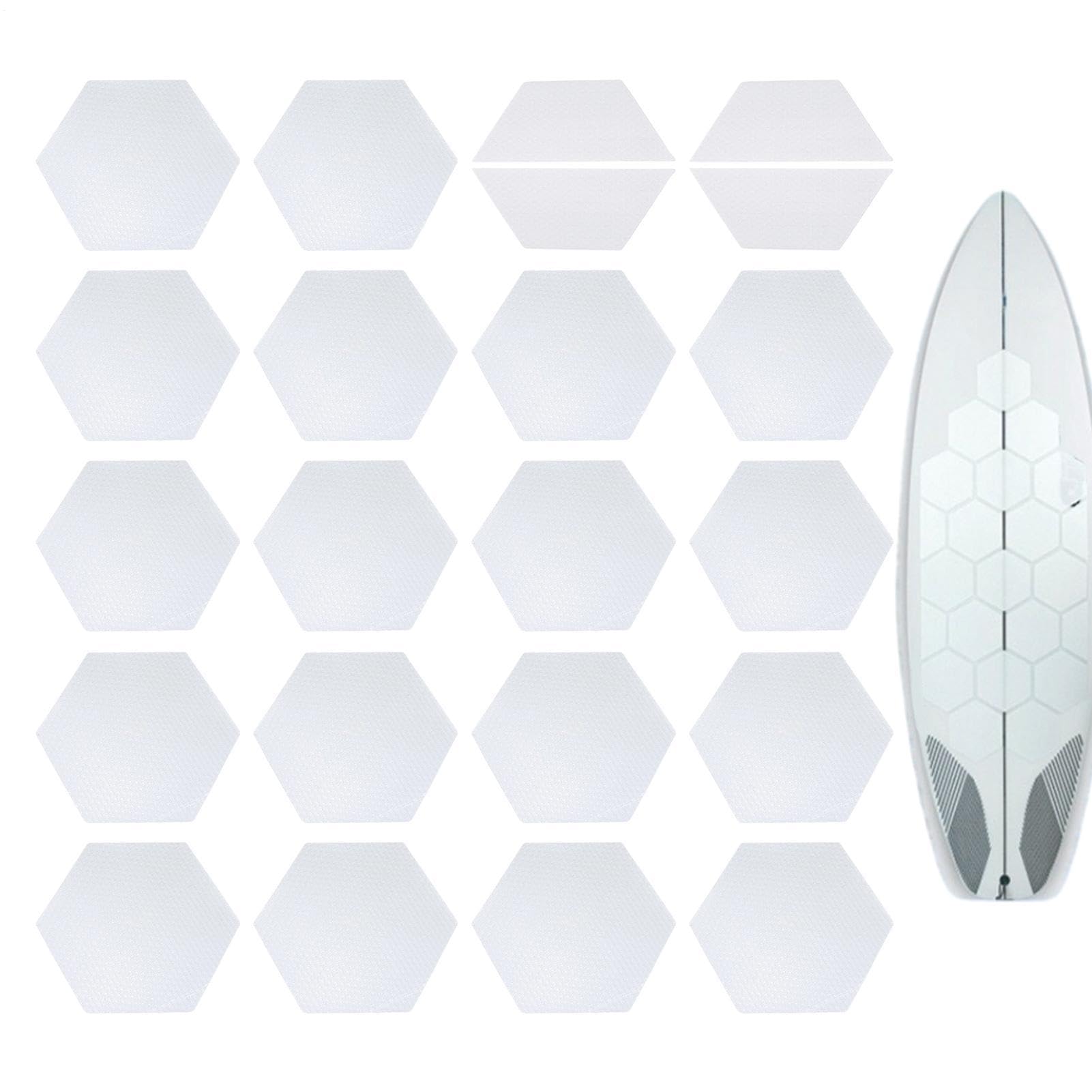 Tappetini Antiscivolo Da Skimboard Adesivi Esagonali Antiscivolo Da Deck | Tappetini per Deck da Surfboard per Sport Estivi all'aria aperta Snowboard, Skateboard, Paddleboard, Pontoon Kayak