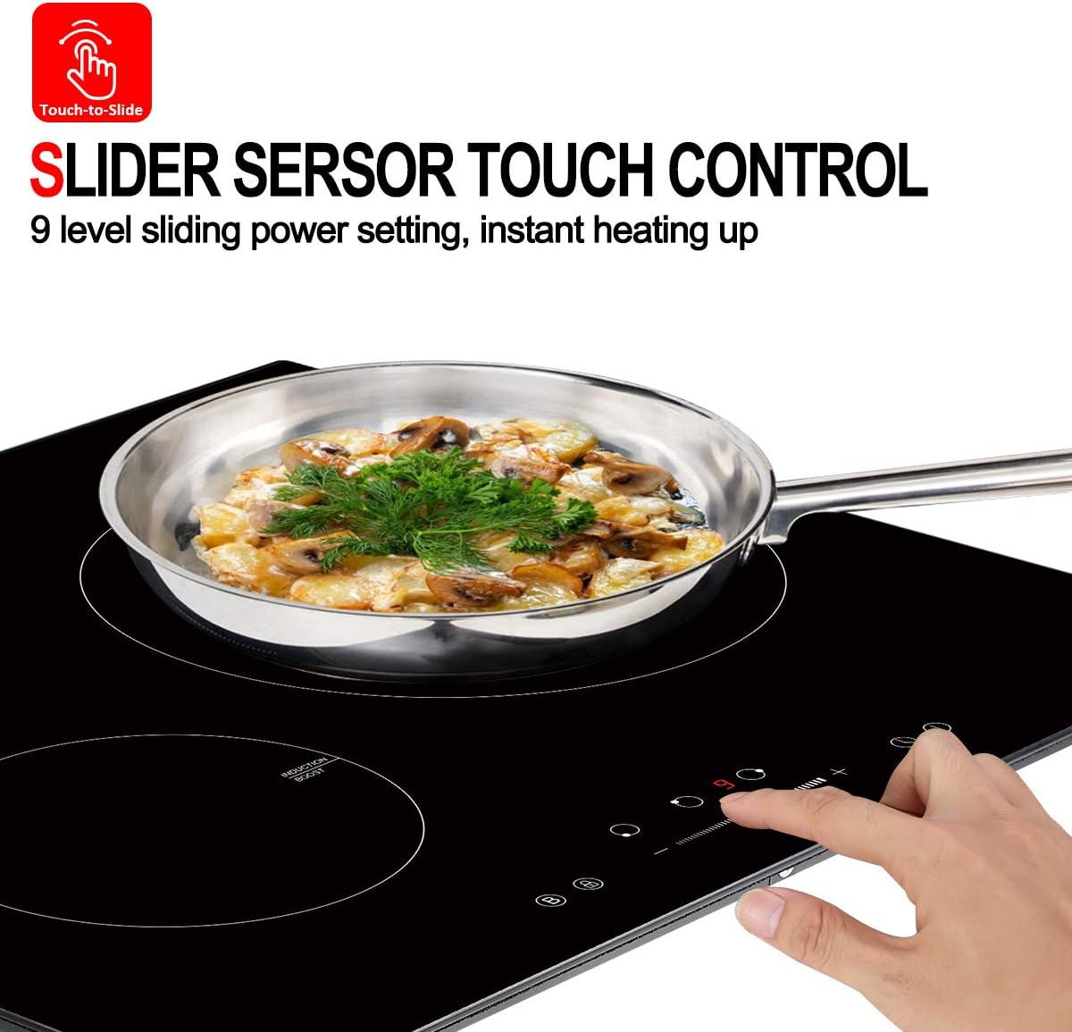 Gasland Chef IH60BF Piano Cottura a Induzione a 4 Zone, 60cm, con Display Sensore Touch, 7000W