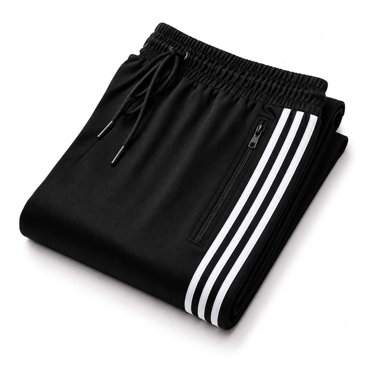 Men's Regular Fit Track Pants | Polyester Sports Lower for Gym, Running & Workout | Lightweight Breathable Joggers with Zipper Pockets & Iconic 3-Stripes-picture-55
