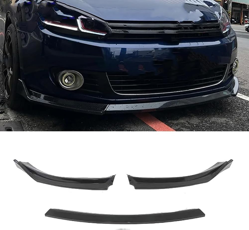 Spoiler Anteriore Auto per VW Golf 6 MK6 Standard TSI TDI 2008-2012, Frontali Labbro Paraurti Spoiler Splitter Diffusore Kit Carrozzeria Tuning Accessori