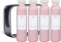 Vista 14 de ASEVAT Botella de plástico exprimible de 3.4 onzas para loción, recipiente vacío de plástico para champú y acondicionador, botellas de plástico