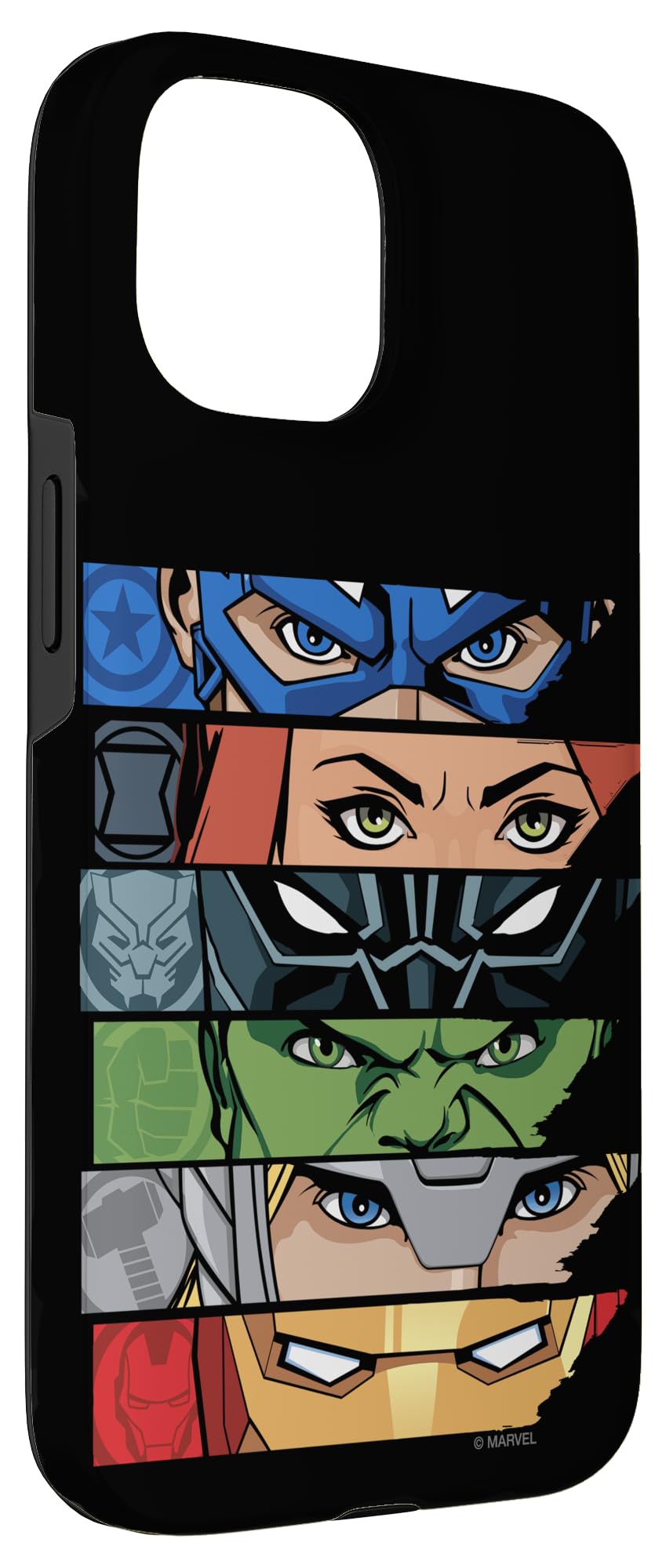 Custodia Marvel Avengers Per IPhone 16 - Faccina Dei Supereroi - Protettiva E Resistente - 5