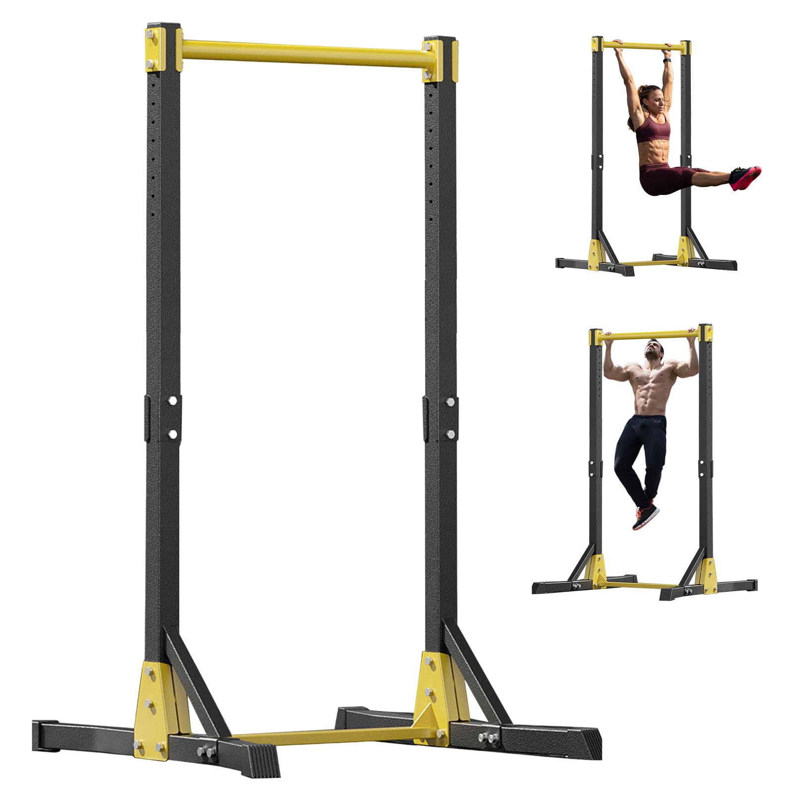 ehozirta Heavy-Duty 11-Position Adjustable Pull Up Station - Pull Up Station, Ultimate Home Gym for Multifunctional Workouts Including Chin-Ups, Dips, and More, Pull Up Stand Station 400LBS