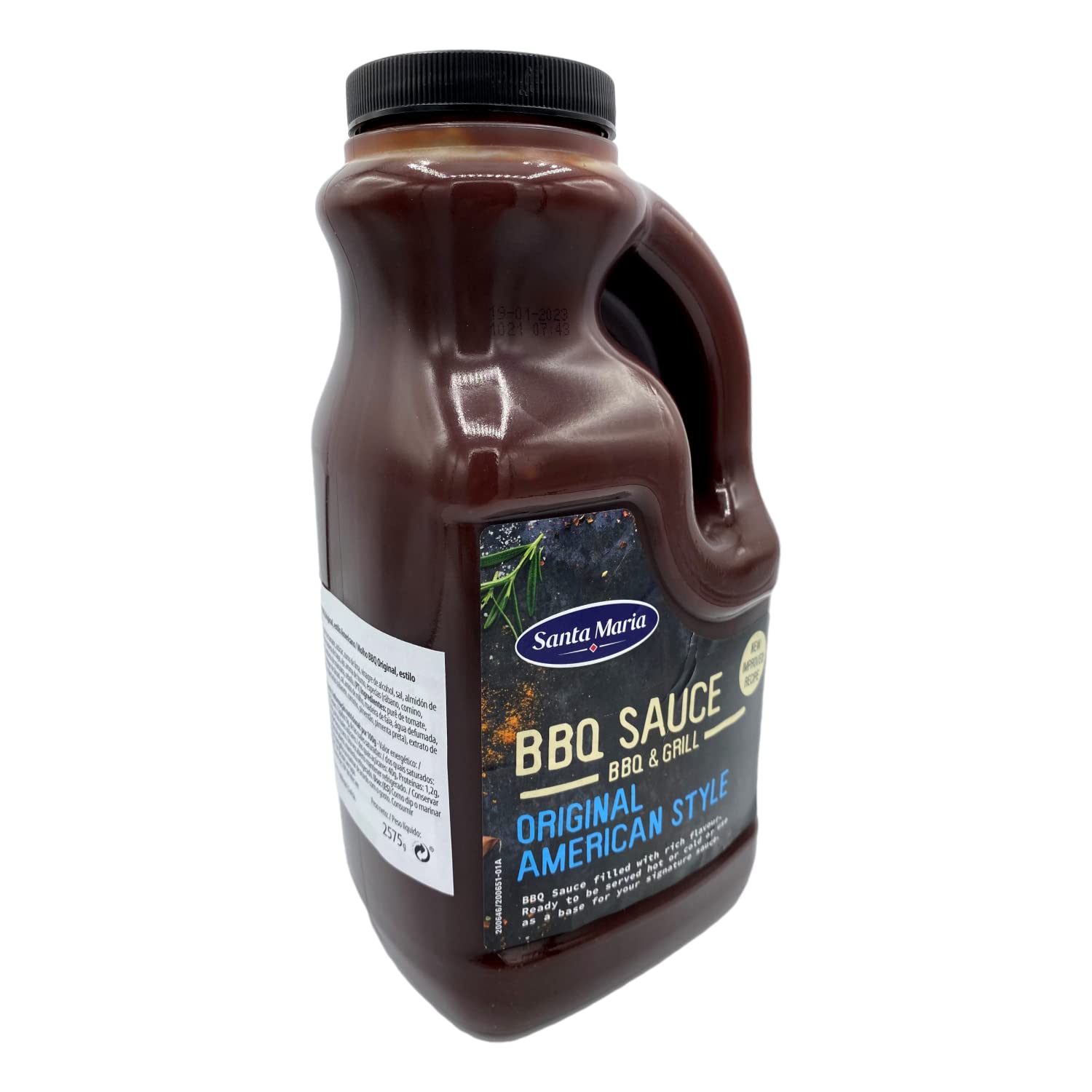 Santa Maria Salsa Barbacoa Dulce y Ahumado Condimento para Carnes BBQ Estilo Americano 2575 g