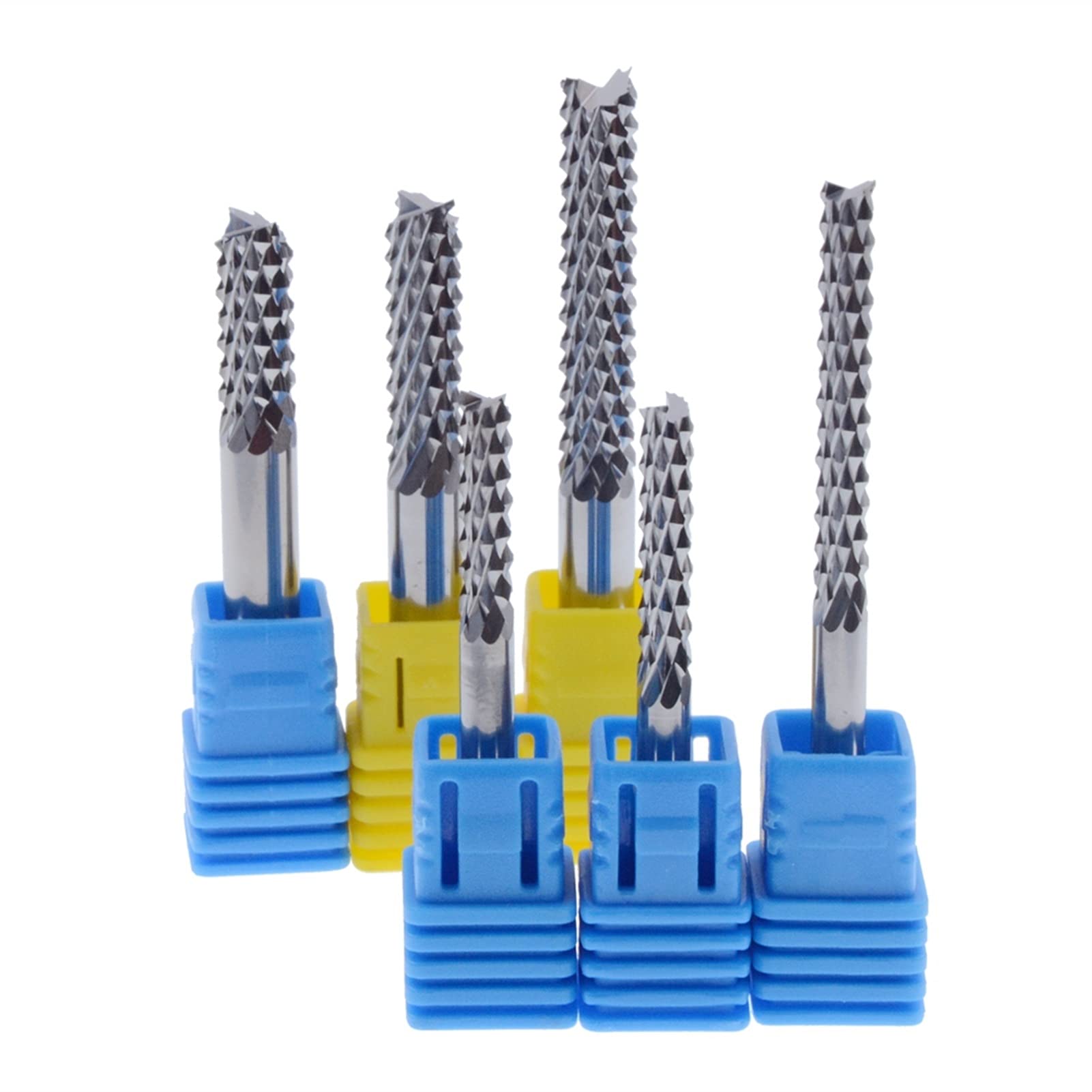 BERWENNY 1pcs 3.175mm 4mm 6mm Carbide Tungsten Corn Milling Cutter Milling Bit End Mills CNC Router Bit Compatible with Engraving Machine (Dimensions : 4x22mm)