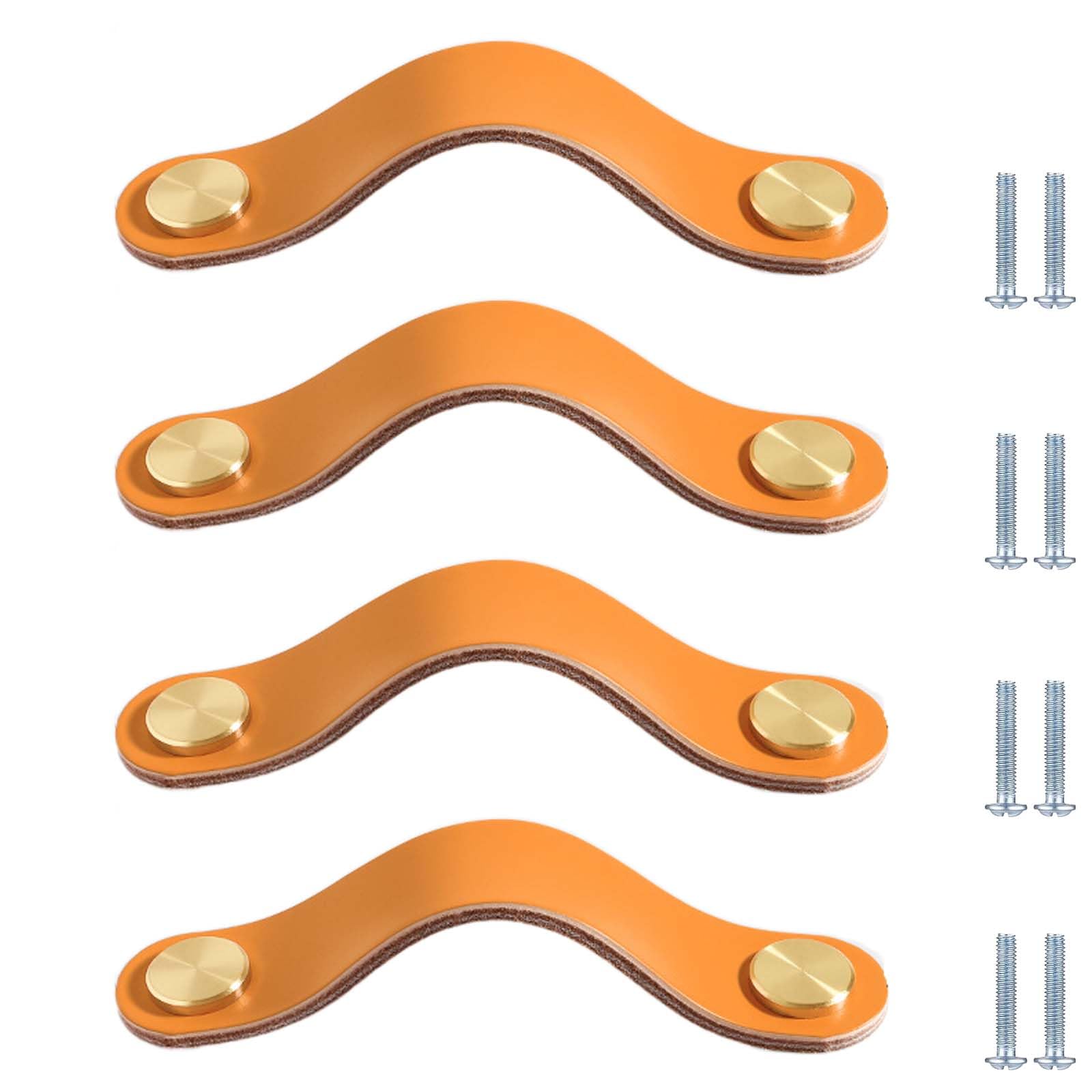 Boutons de portes pour placards anti-choc poignées en cuir 128mm