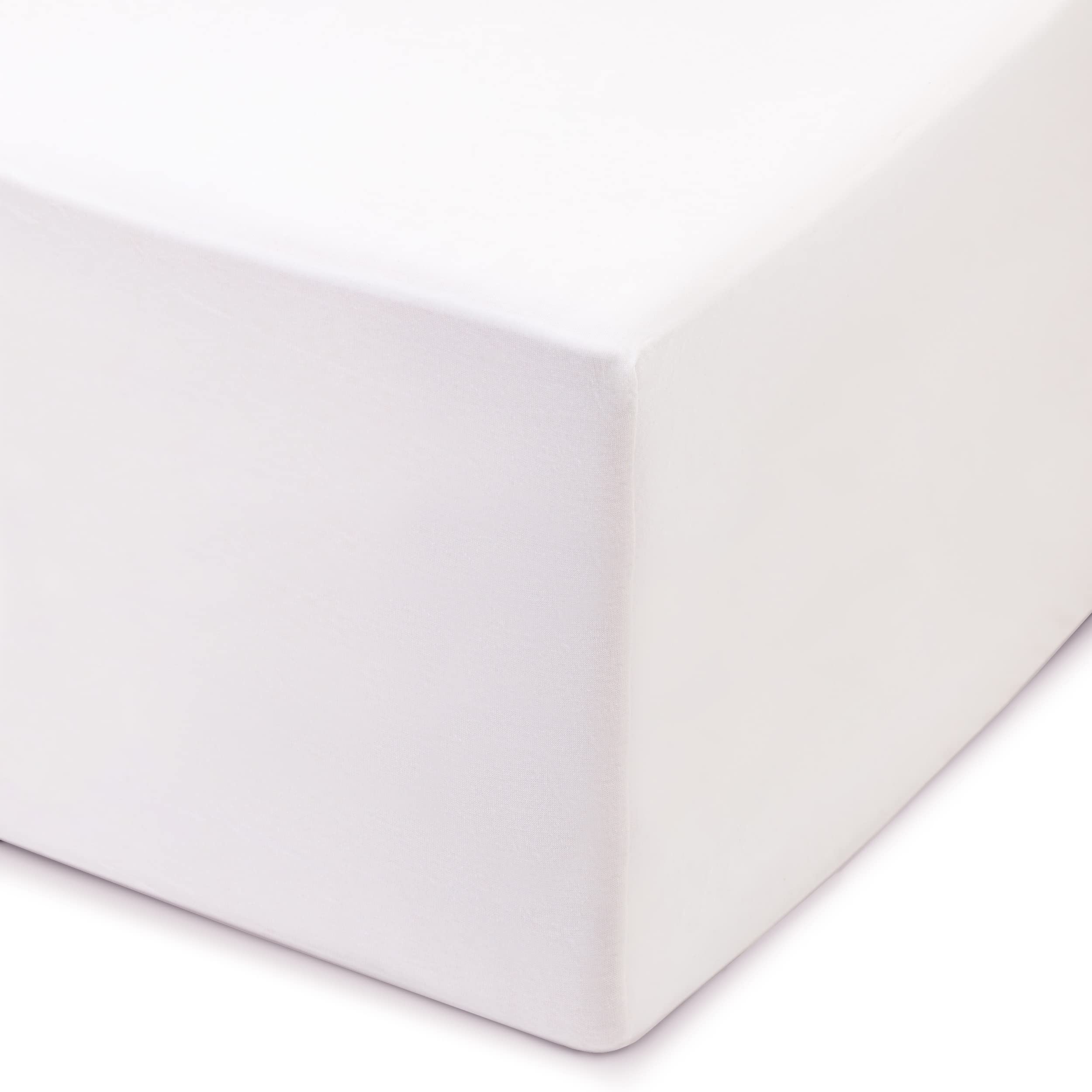 Amago - Prześcieradło, Głębokość 50 cm, 100% Bawełna, 180 x 200 cm - Biały