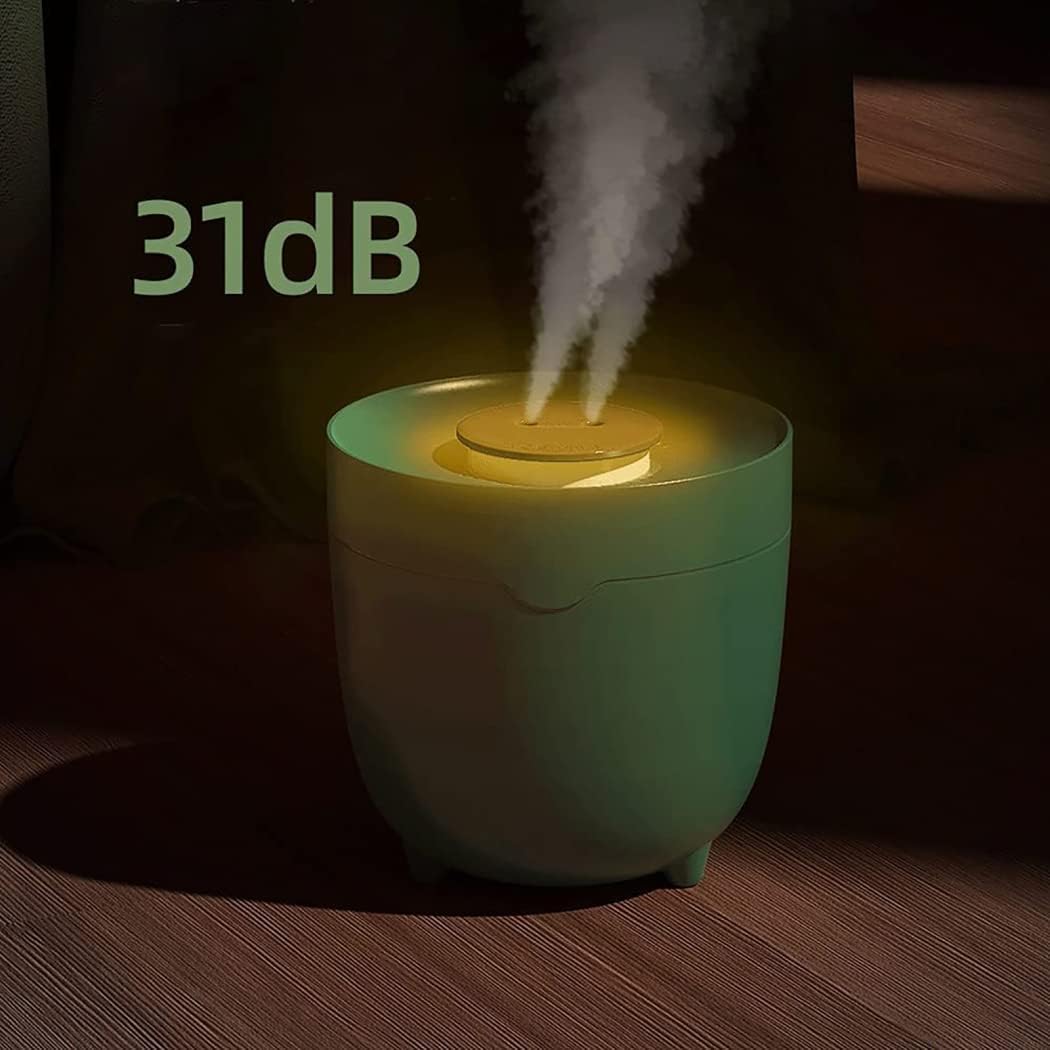 2L Dual Spray Humidifier-Desktop Aromatherapy Spray-Auto Shut-Off Super Quiet Air Humidifier for Bedroom Small Room Office Travel,White,Rechargeable