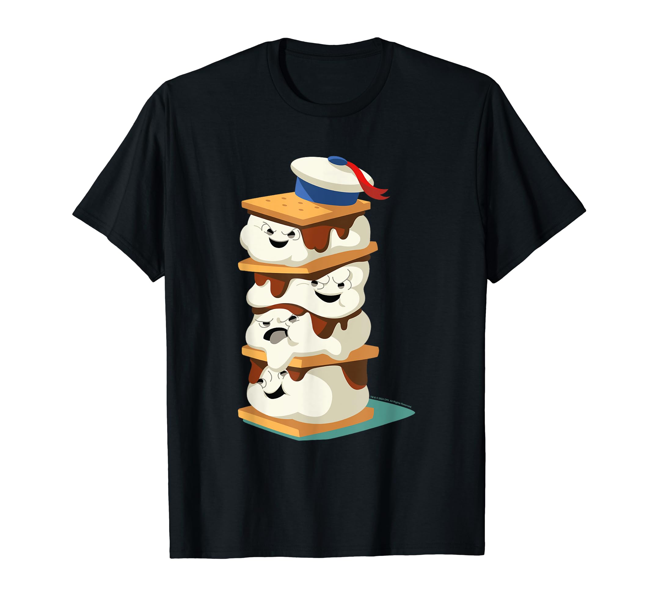 GhostbustersStay Puft Marshmallow Men S'mores Stack T-ShirtOEKO-TEX STANDARD 100