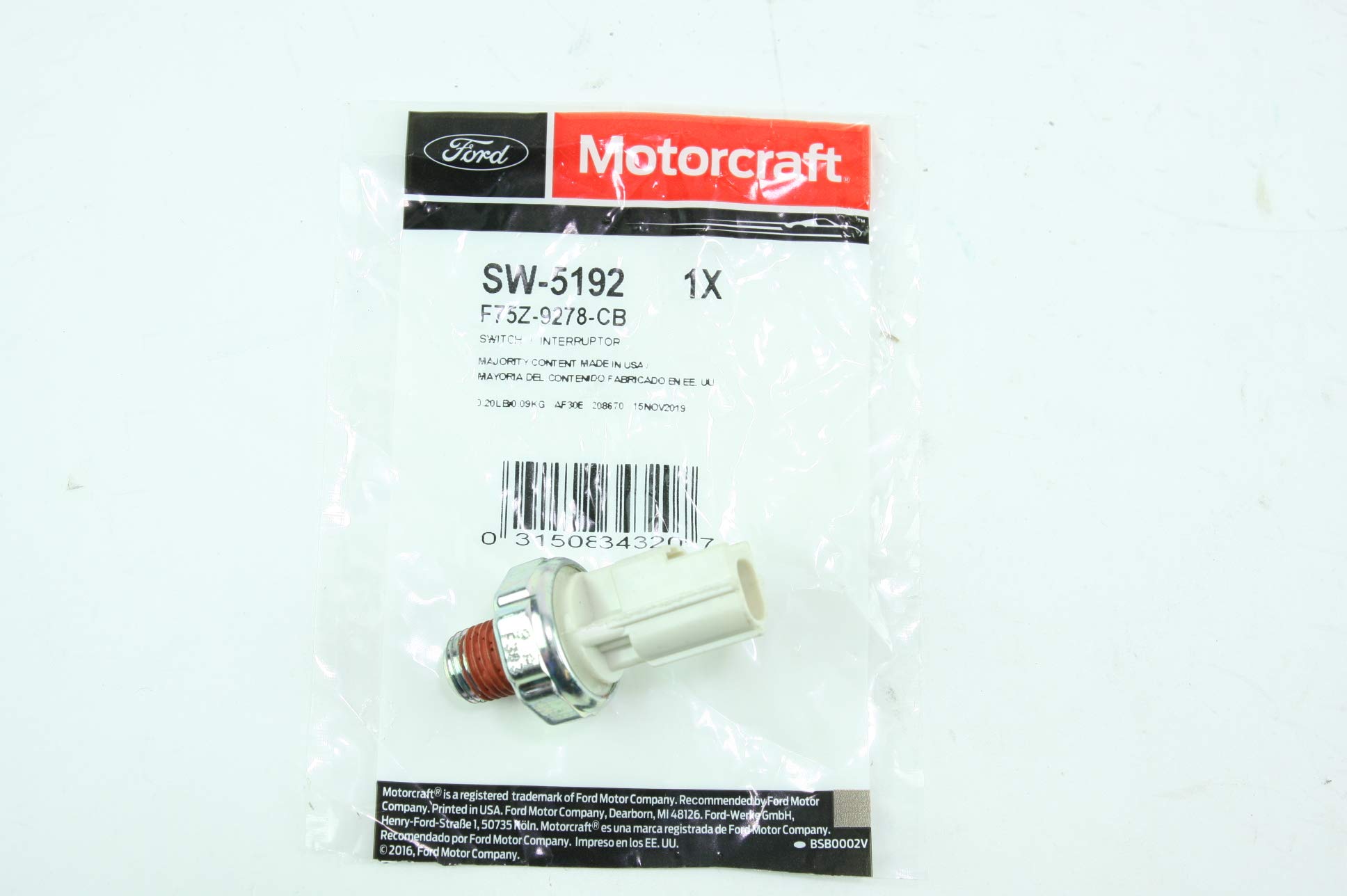 Amazon.com: Ford F75Z-9278-CB - SWITCH ASY - OIL PRE : Automotive