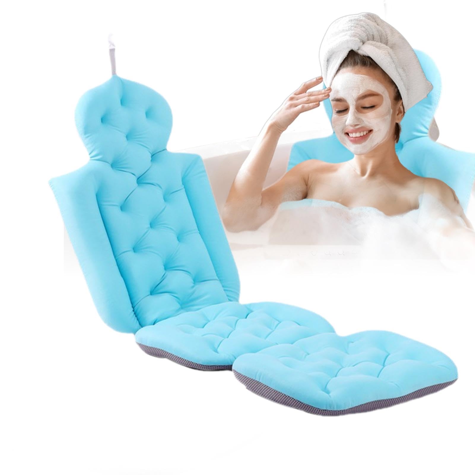 Poduszki k?pielowe do wanny Ca?e cia?o,Poduszka do k?pieli ca? cia?a do wanny | Poduszka do k?pieli z przyssawkami | Antypo?lizgowe przyssawki Poduszka do wanny Spa do podparcia g?owy i szyi
