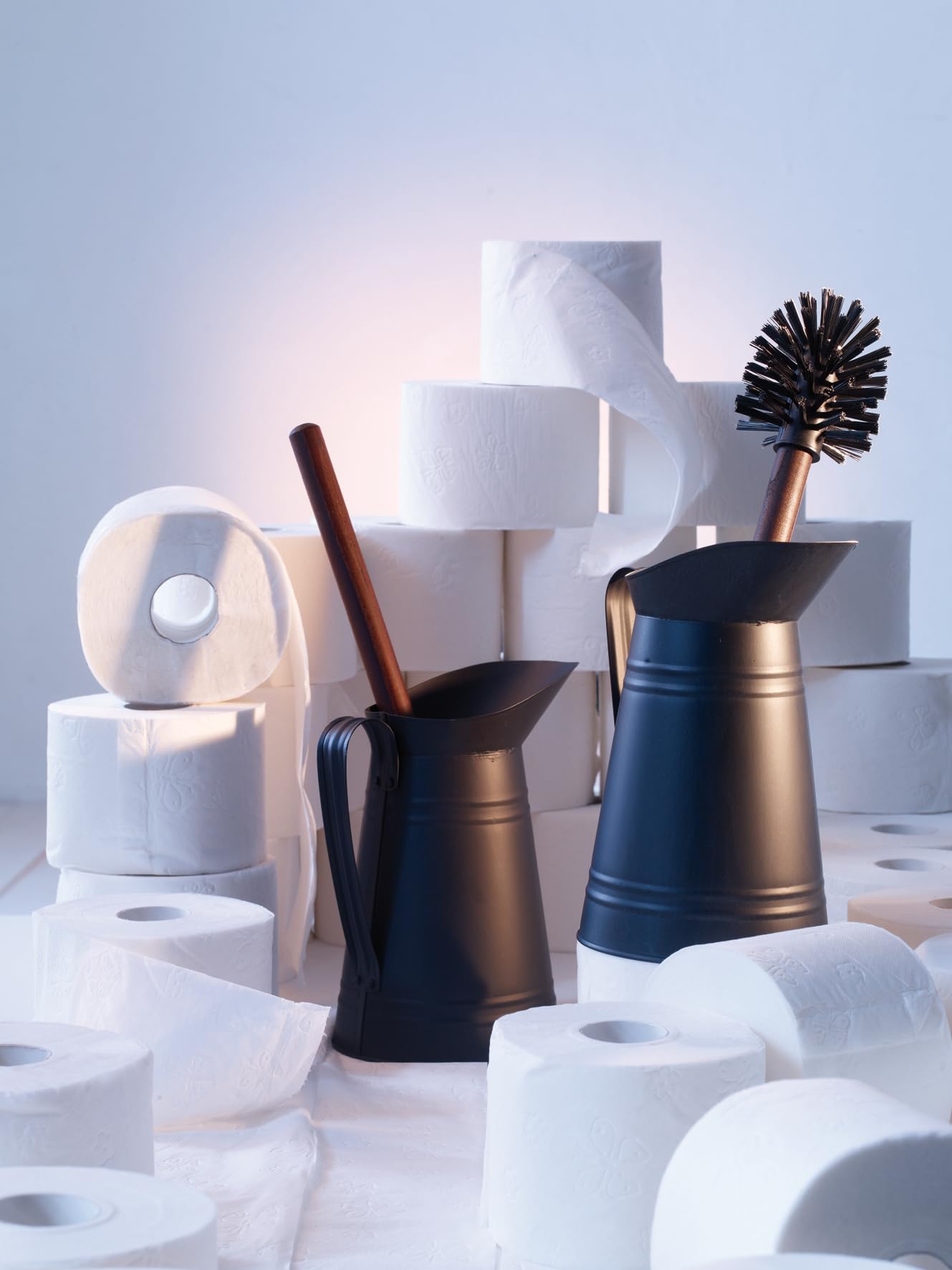 Scopino WC con set in metallo - ideale per la decorazione