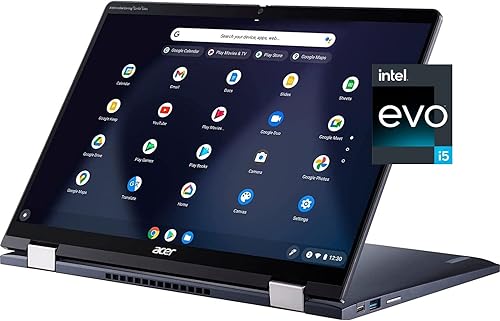 Acer Laptop Chromebook Spin 714 2 en 1 2023, pantalla táctil de 14 pulgadas, procesador Intel Core i5-1235U de 12 generación, 8 GB de RAM, SSD de