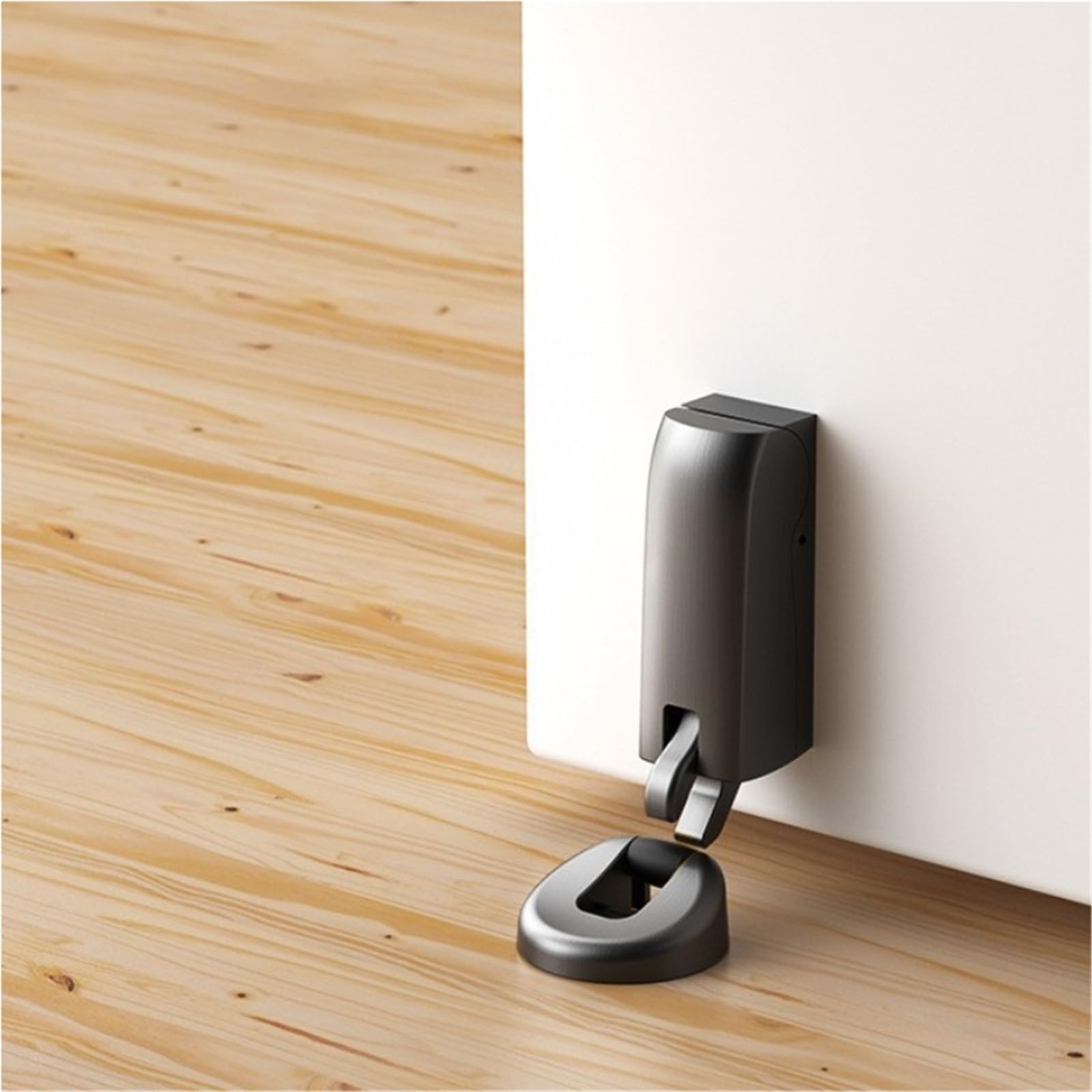 Luercher Gray Door Stop Door Stops 1 Pack Soft Door Stoppers For Wall And Floor Mounting Keep Doors Open Hydraulic Stop Slow Doorstop(Gray)
