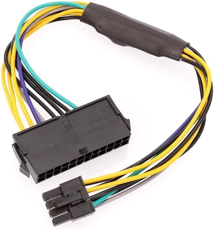 24 Pin to 8 Pin ATX PSU Power Adapter Cable Compatible for DELL Optiplex 3020 7020 9020 Precision T1700 12-Inch(30cm)
