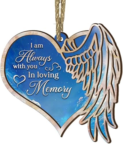 Adorno conmemorativo impreso, con texto en inglés "I Am Always with You, in Memory of Loved One, adornos conmemorativos de Navidad, adorno para