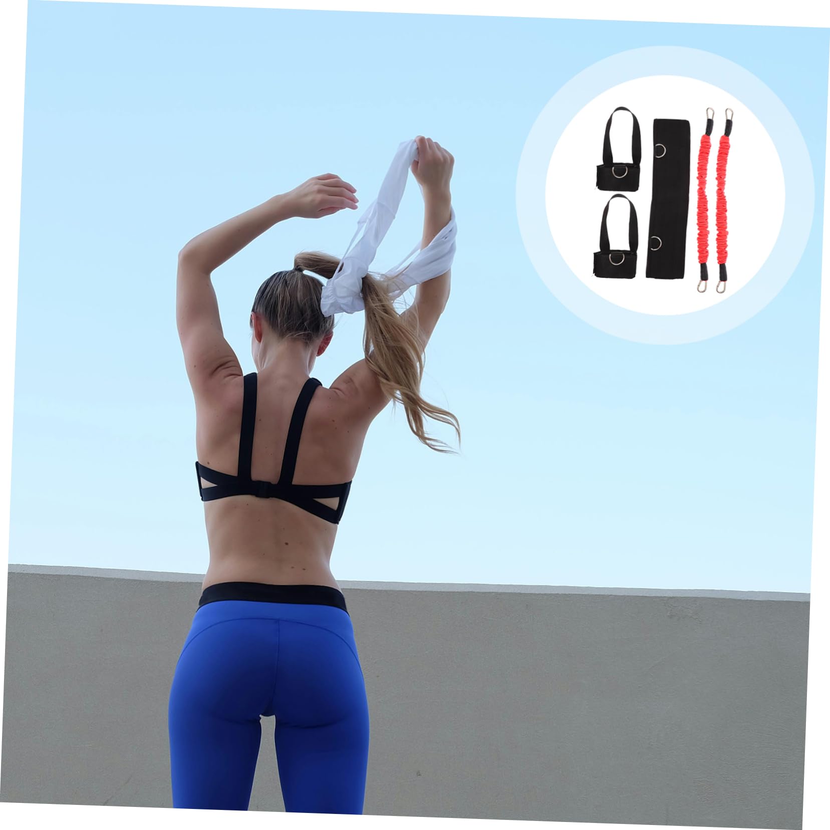 WOONEKY Kit de Bandas de Entrenamiento para La Articulación del Tobillo Y El Pie Bandas de Resistencia para El Tobillo para Entrenamiento Bandas de Entrenamiento de Salto Fitness para